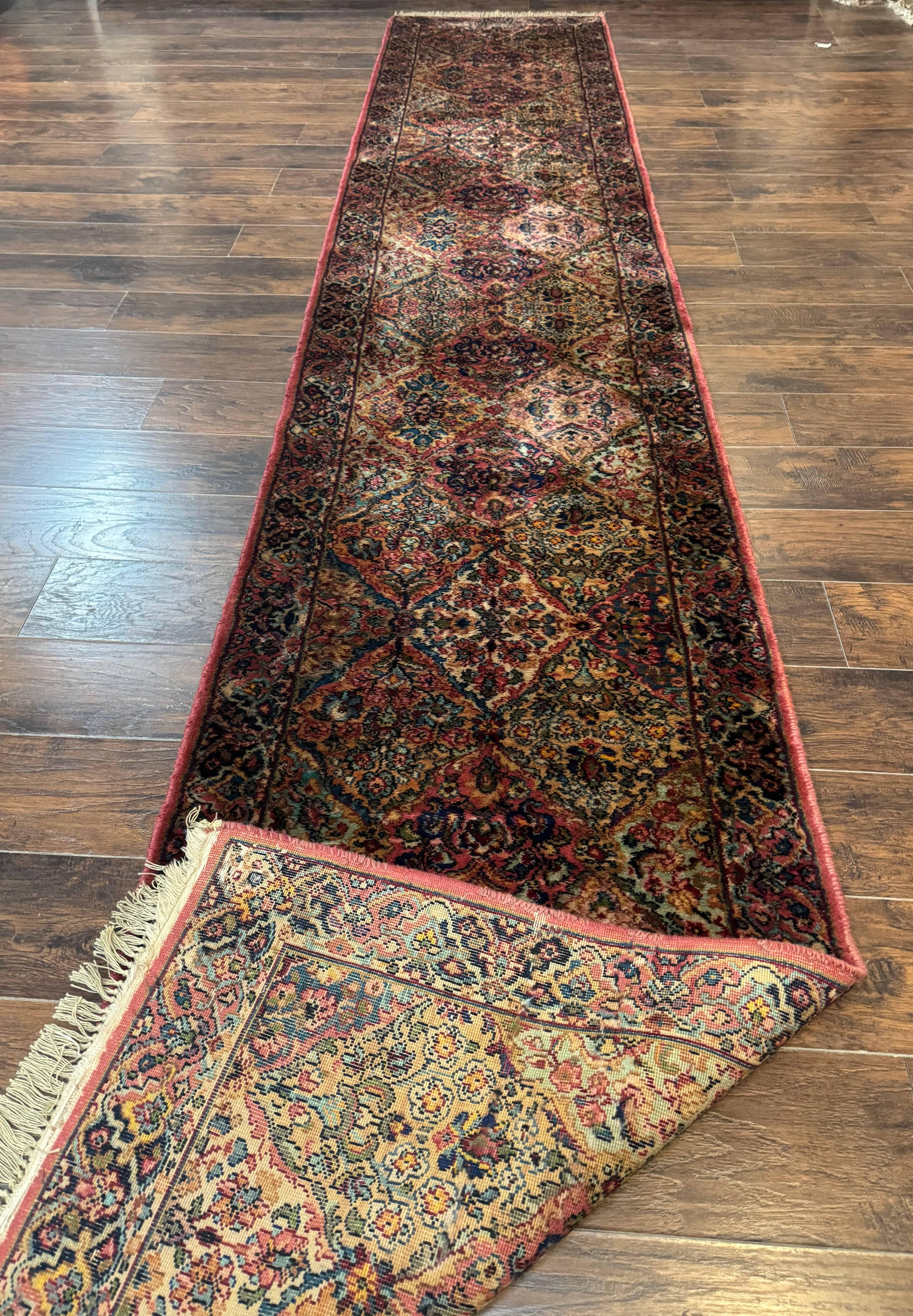 Karastan Runner Rug 3x16, Multicolor Panel Kirman #717, Rare Hard to Find Discontinued Wool Pile Karastan, 700 Series Karastan Runner 3 x 16 - Jewel Rugs
