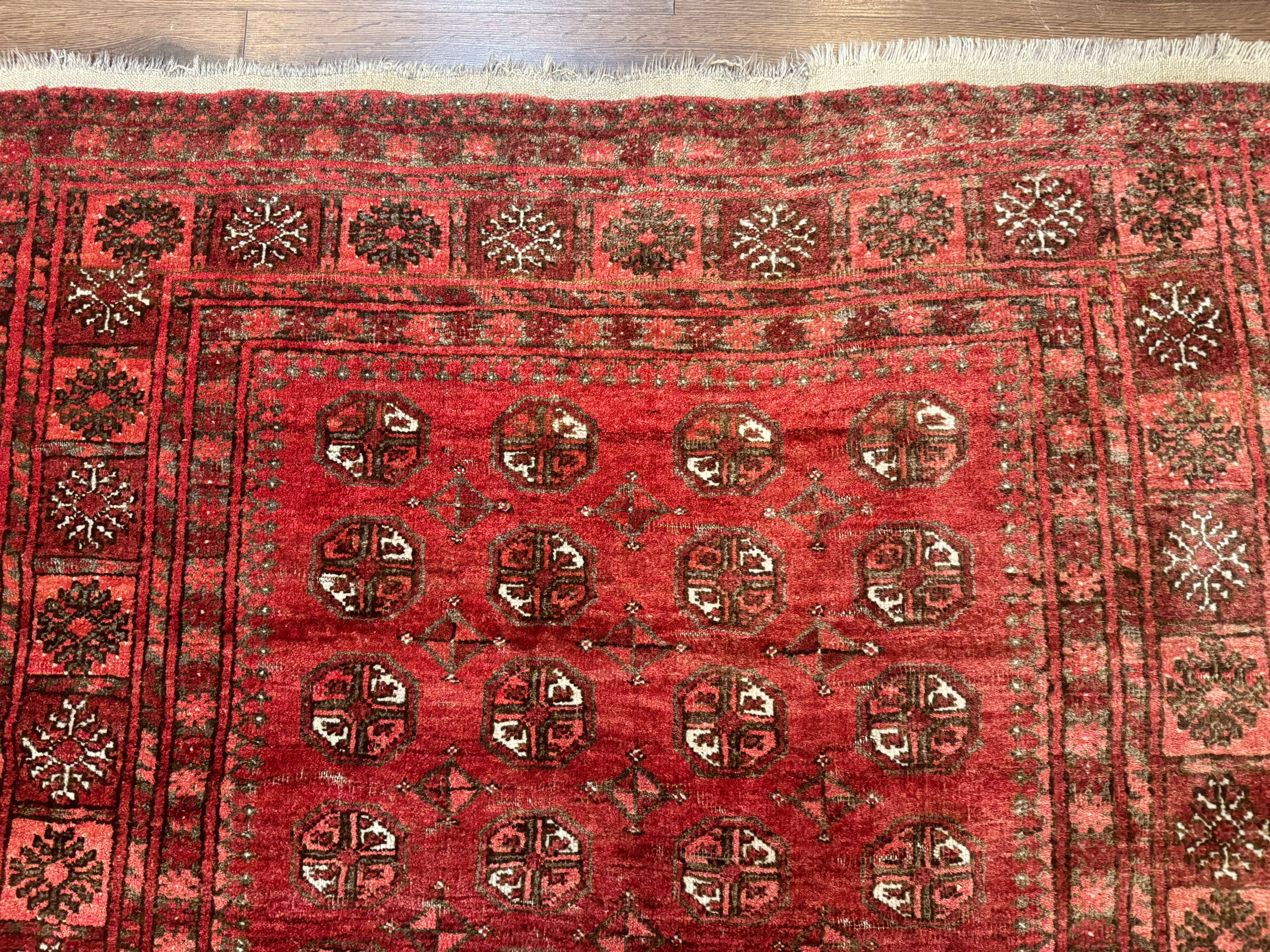 Antique Persian Turkoman Rug 5x6, Red - Jewel Rugs