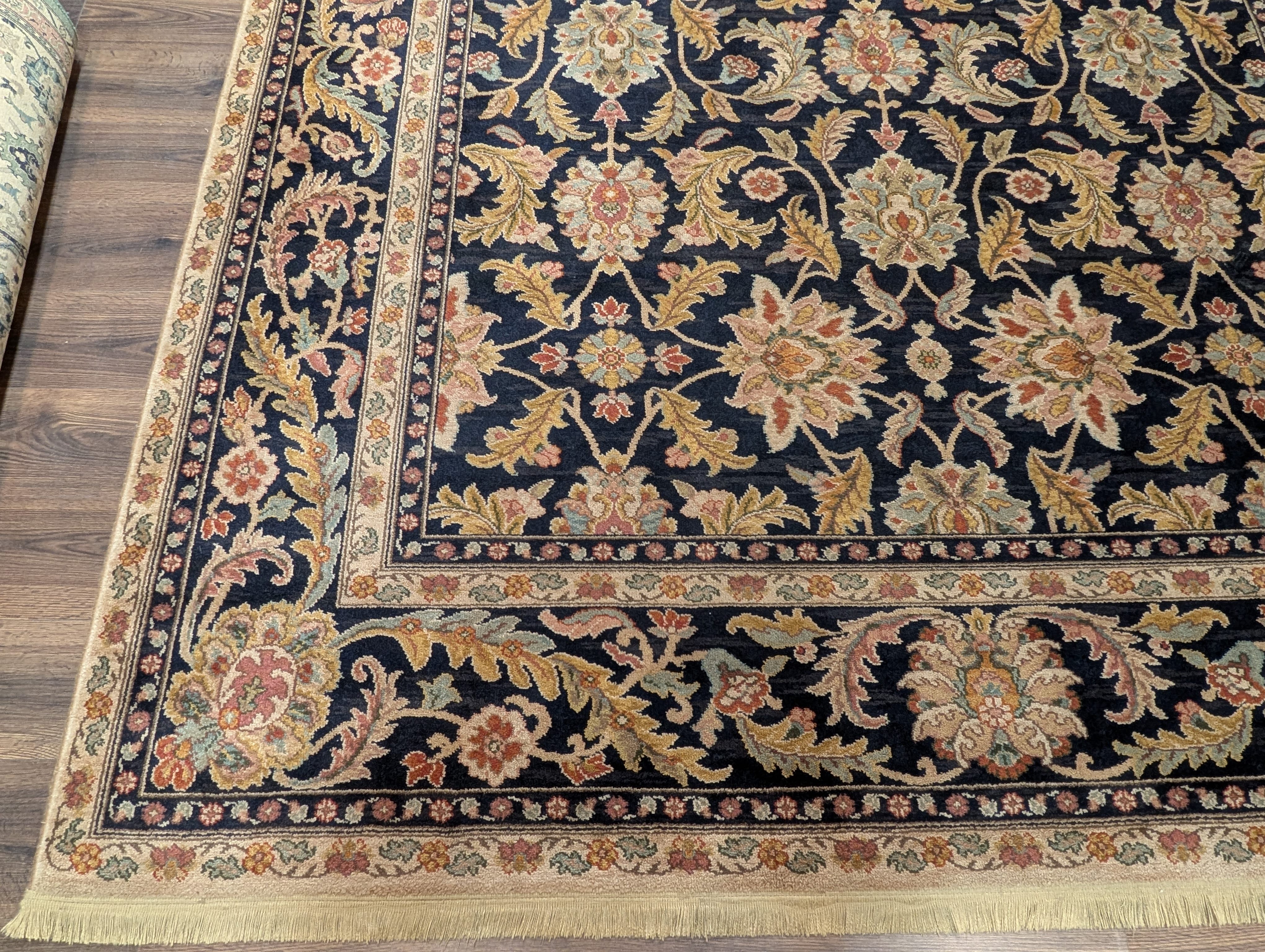 Karastan Rug 8.8 x 12 Antique Legends Agra Black Wool Carpet - Jewel Rugs