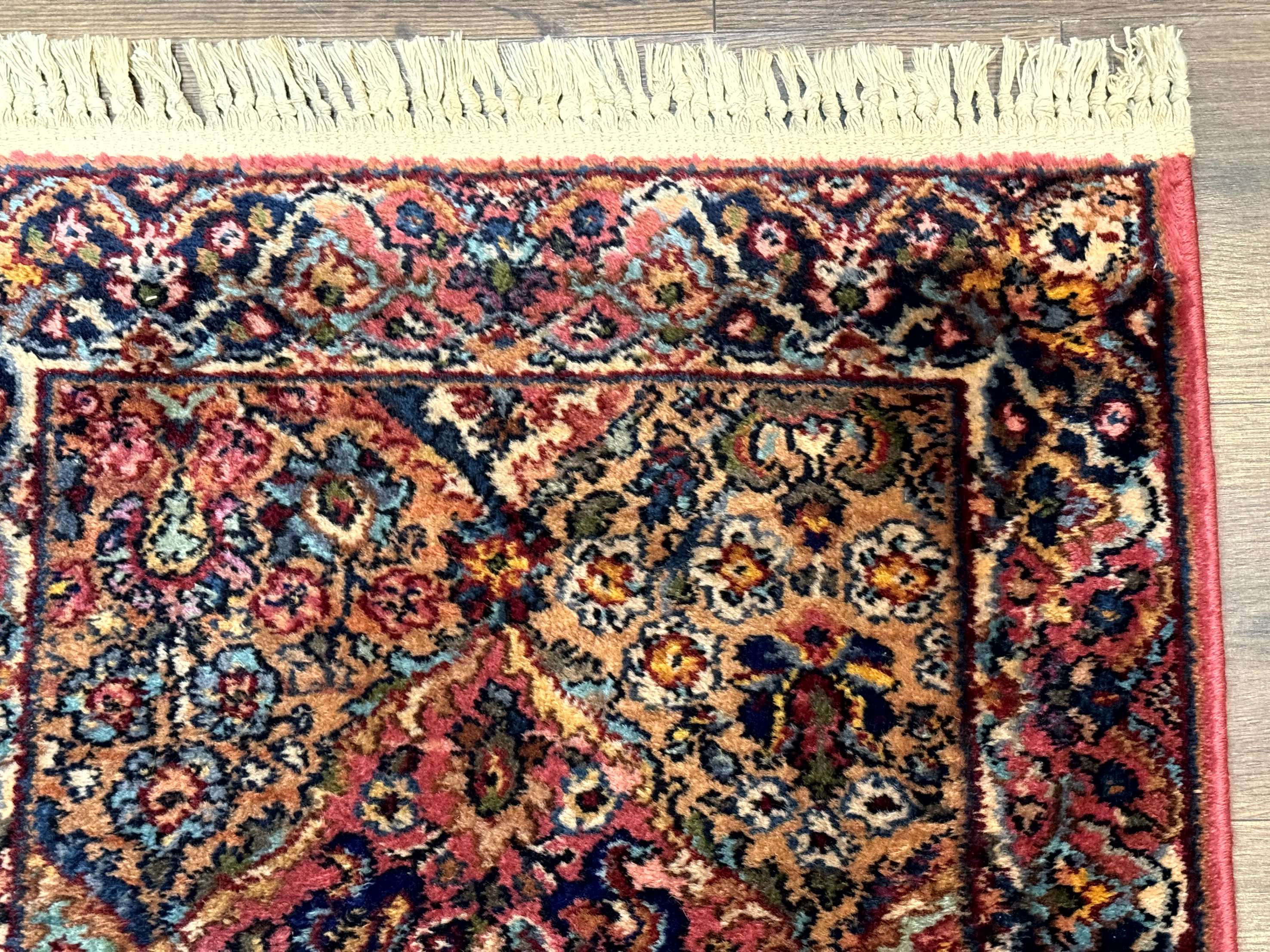 Karastan Runner Rug 2x15, Multicolor Panel Kirman #717, Wool, Original 700 Series, Antique - Jewel Rugs