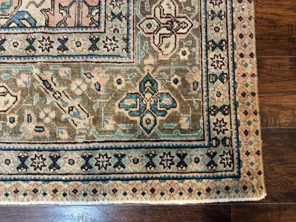 Antique Persian Tabriz Rug 8x11, Unique Colors and Design - Jewel Rugs