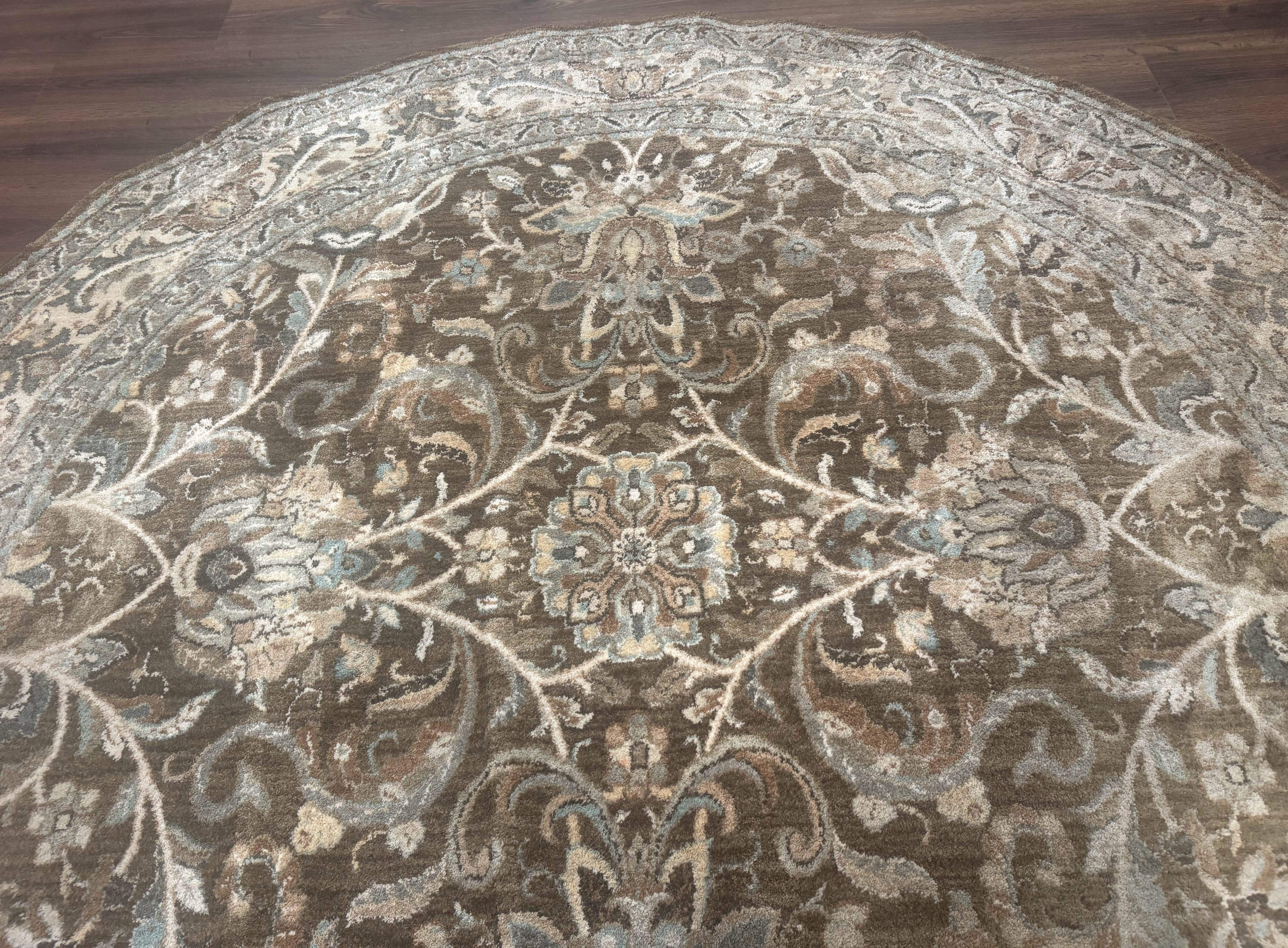Round Karastan Rug 8x8 ft, Euphoria New Bridge Karastan Rug, Indo Mahal Design - Jewel Rugs