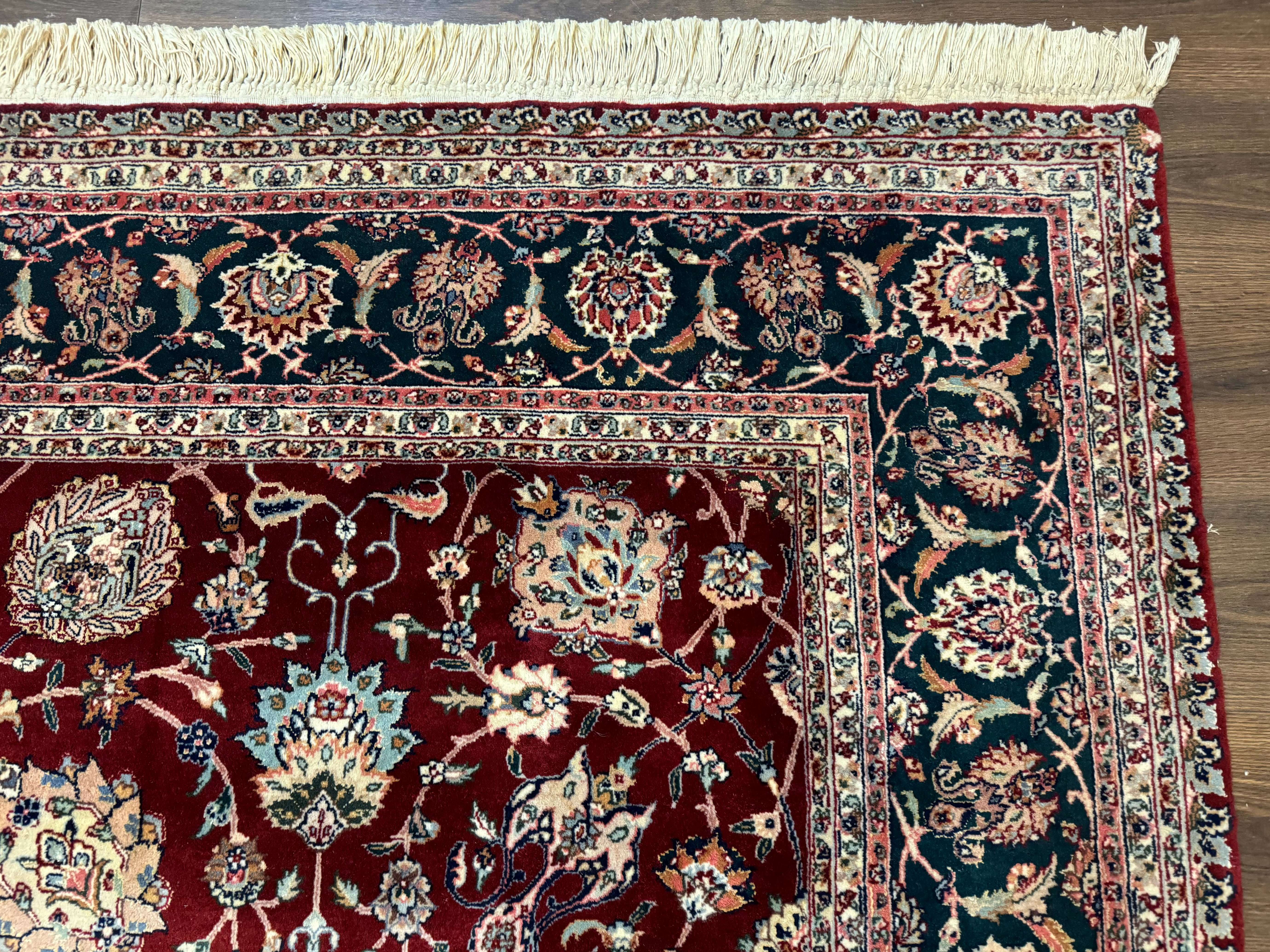 Pak Persian Rug 8x10, Dark Red, Wool with Silk Highlights, Fine - Jewel Rugs