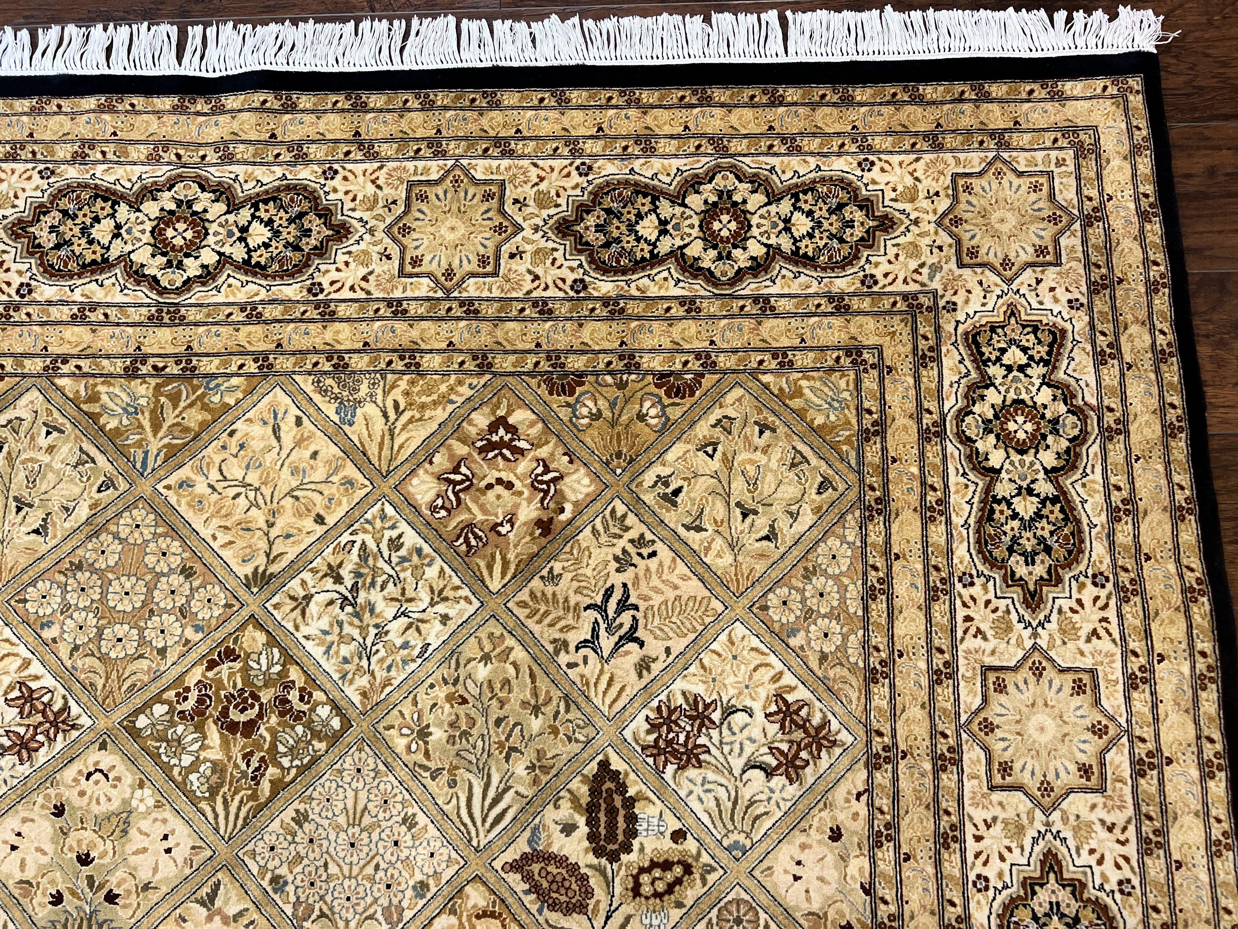 Pak Persian Rug 8x10, Multipanel Kirman Design, Wool Hand Knotted Vintage Carpet, Fine Weave Oriental Rug 8 x 10 - Jewel Rugs