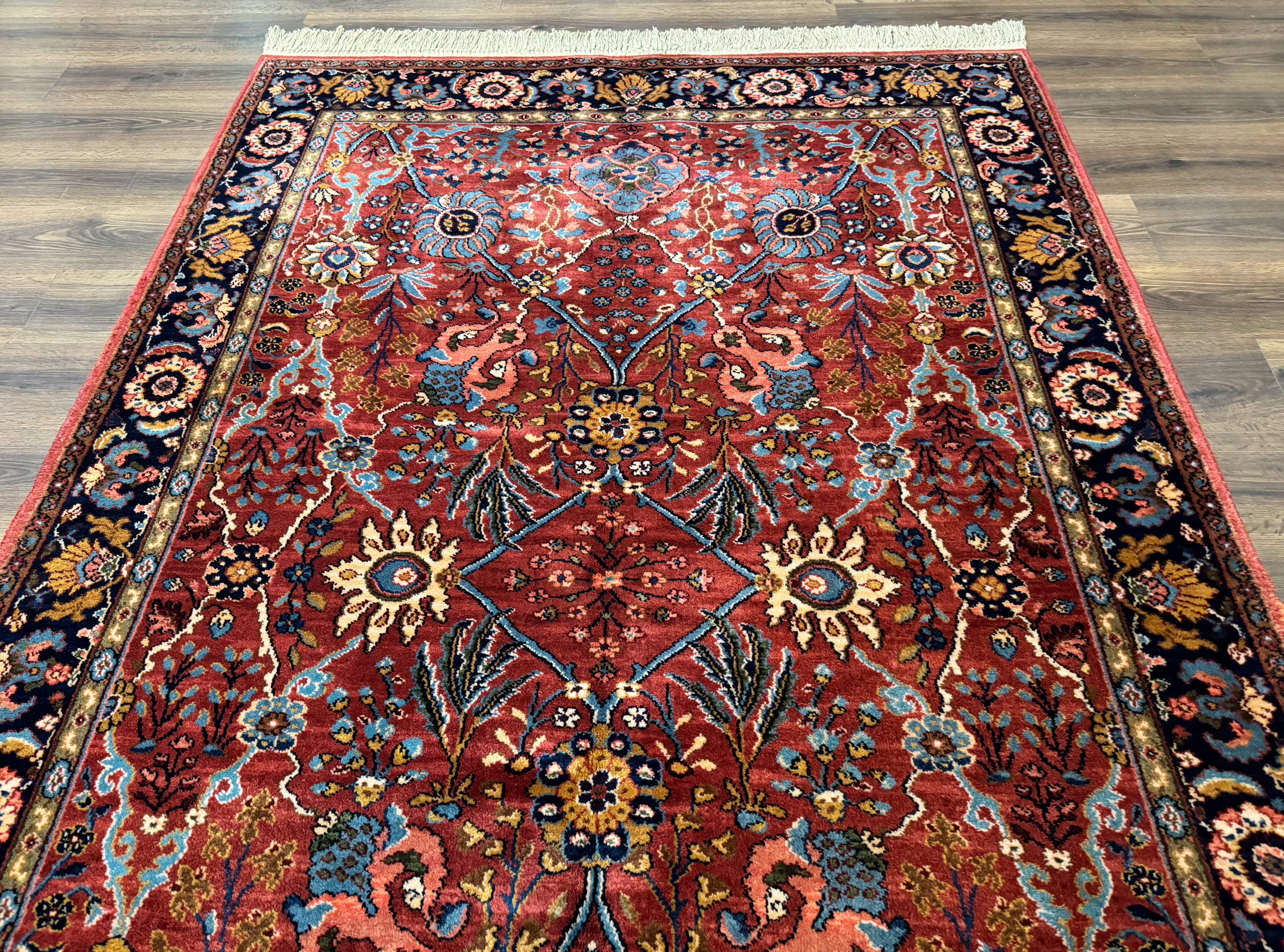 5.9 x 9 Karastan Rug Ispahan #766, Vintage Wool Discontinued Original 700 Series - Jewel Rugs