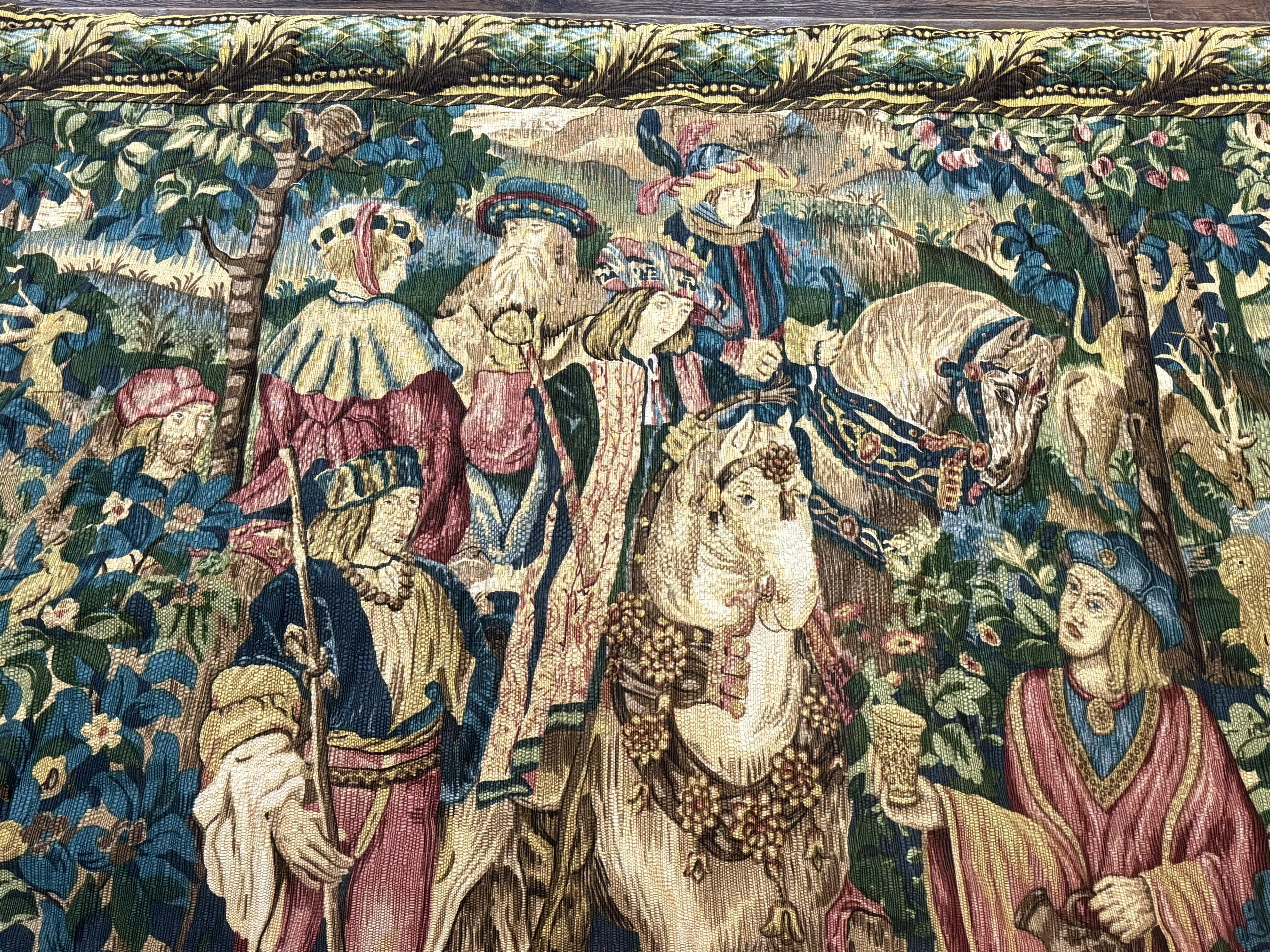 Vintage European Tapestry 5.5 x 8, The Royal Hunt - Jewel Rugs