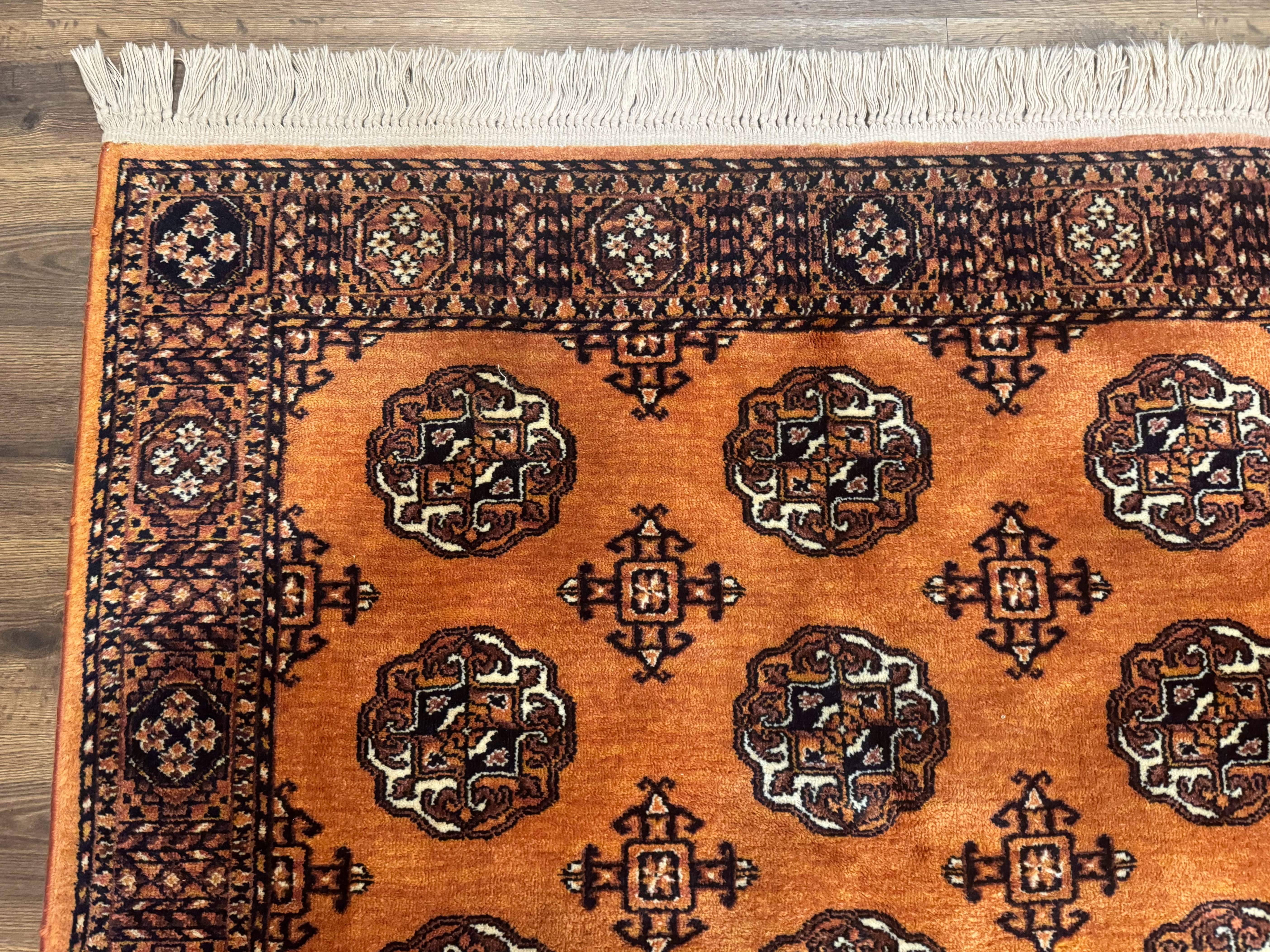 8.8 x 12 Karastan Golden Bokhara Rug #716, Wool Turkoman Carpet, Rare - Jewel Rugs