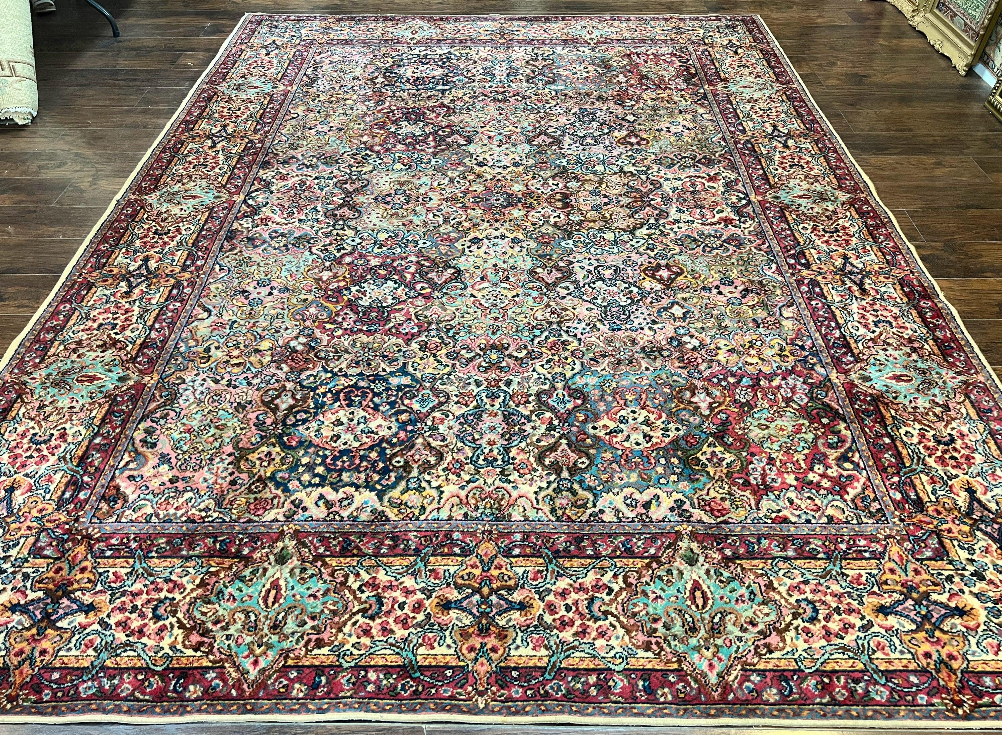 Karastan Rug 9x12 Lanamar Multicolor Panel Kirman #5514, Rare, Wool Karastan Carpet - Jewel Rugs