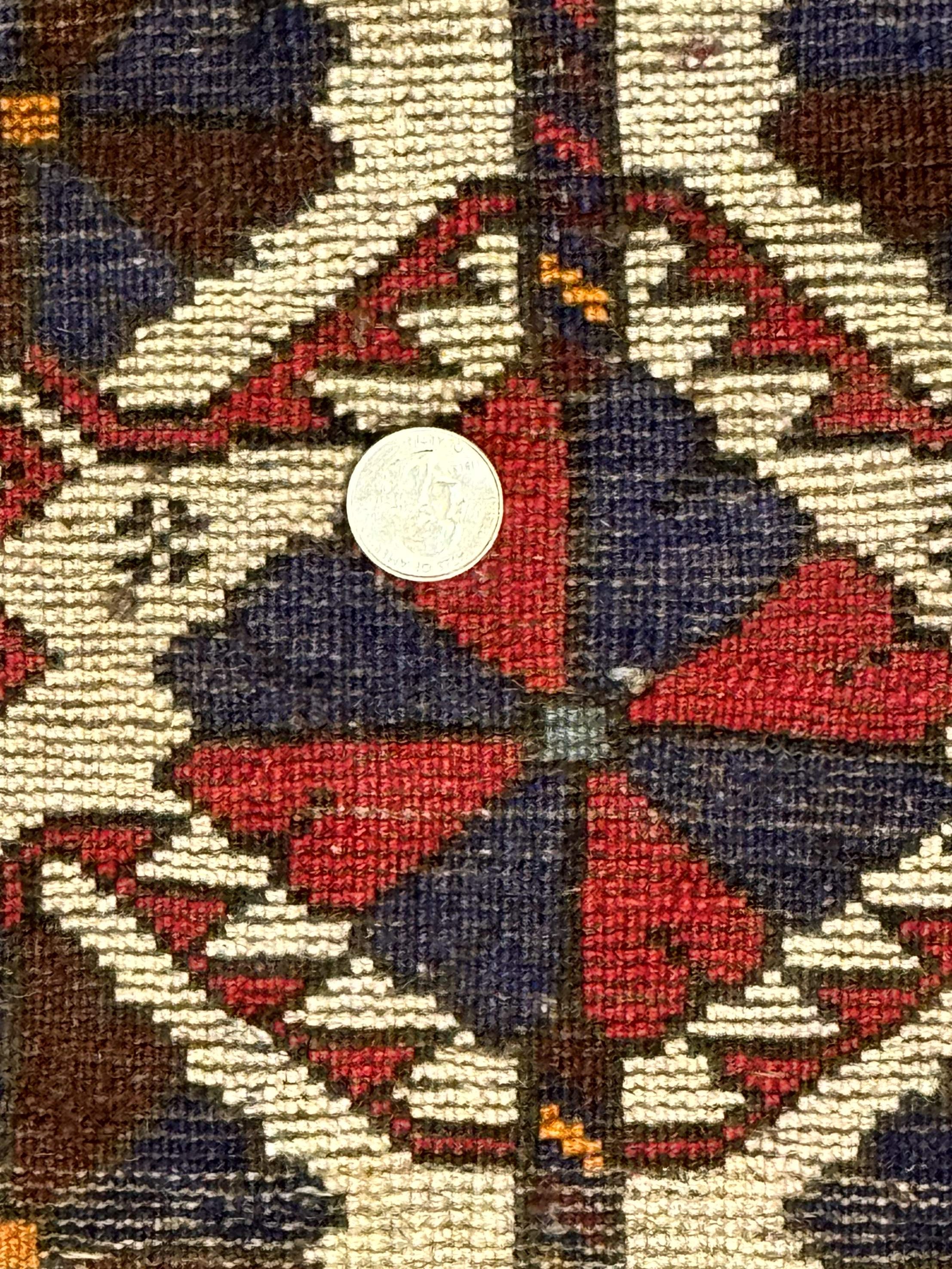 Small Persian Baluchi Tribal Rug, Tan, Handmade - Jewel Rugs