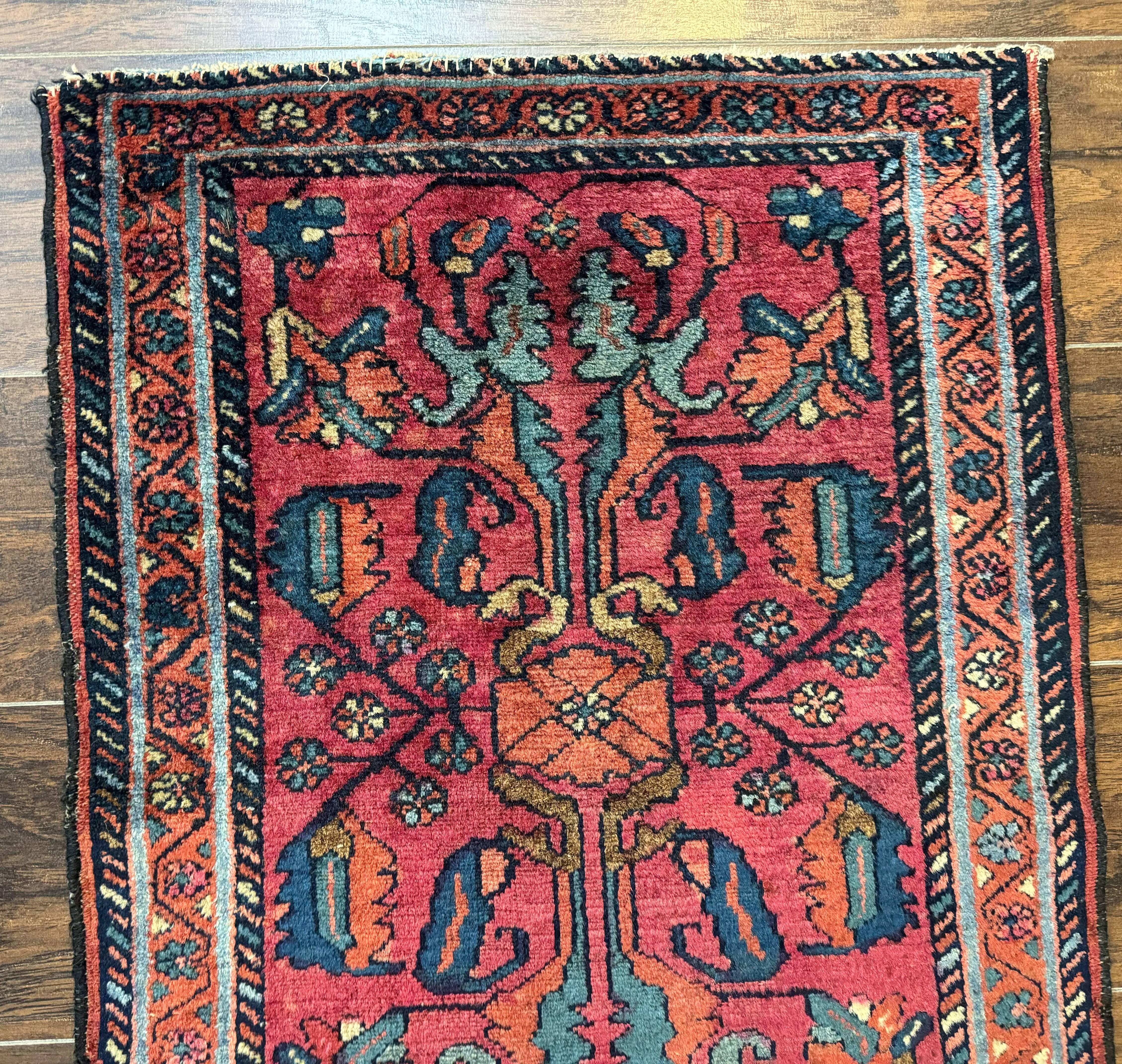 Antique Persian Small Rug 2x3, Persian Lilian Rug, Red - Jewel Rugs