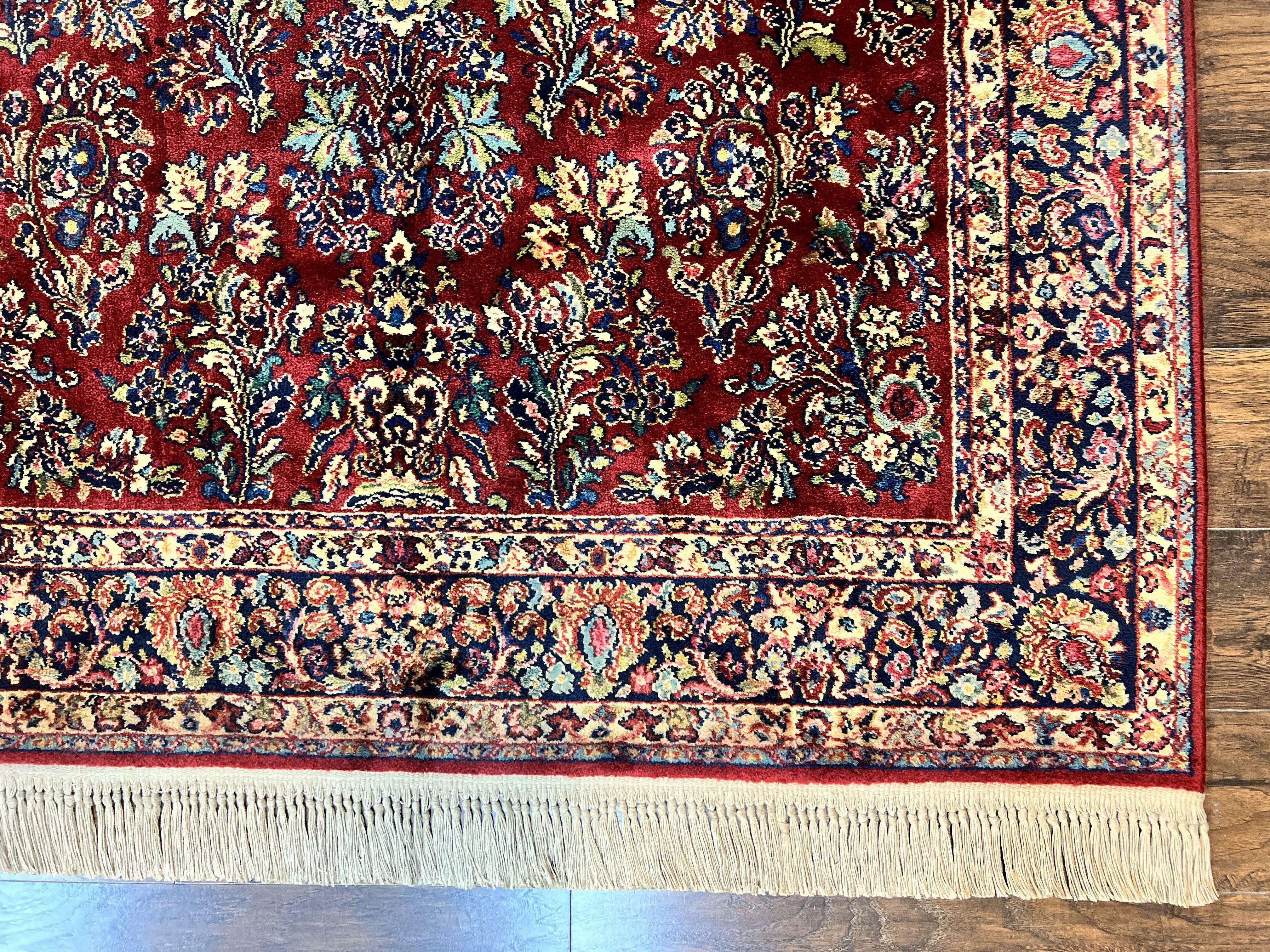 Karastan Rug 5.9 x 9 Red Sarouk #785, Wool Karastan Carpet, Original 700 Series, Vintage Karastan Oriental Rug Discontinued - Jewel Rugs