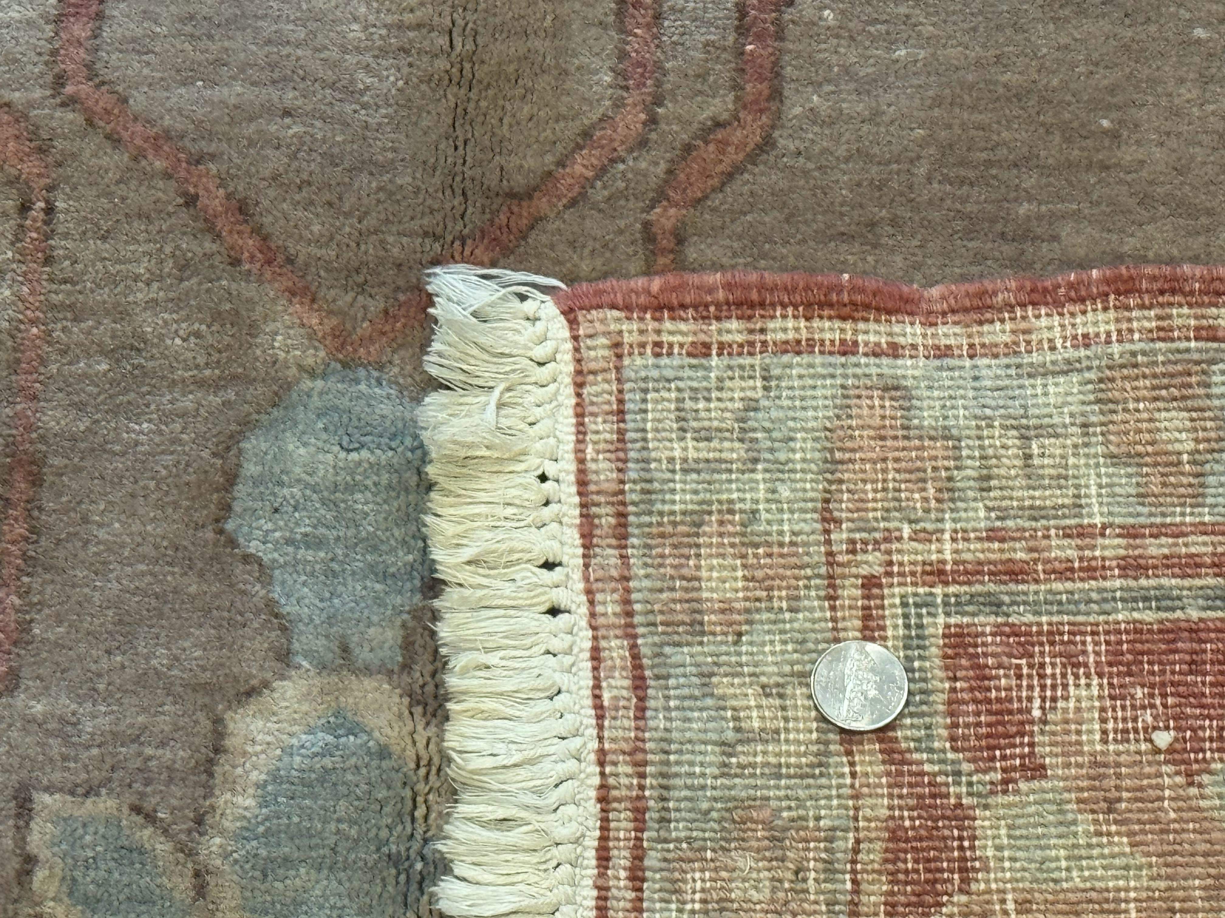 Turkish Oushak Rug 10x14, Rug for Modern Home, Soft Thick Pile, Muted Colors - Jewel Rugs