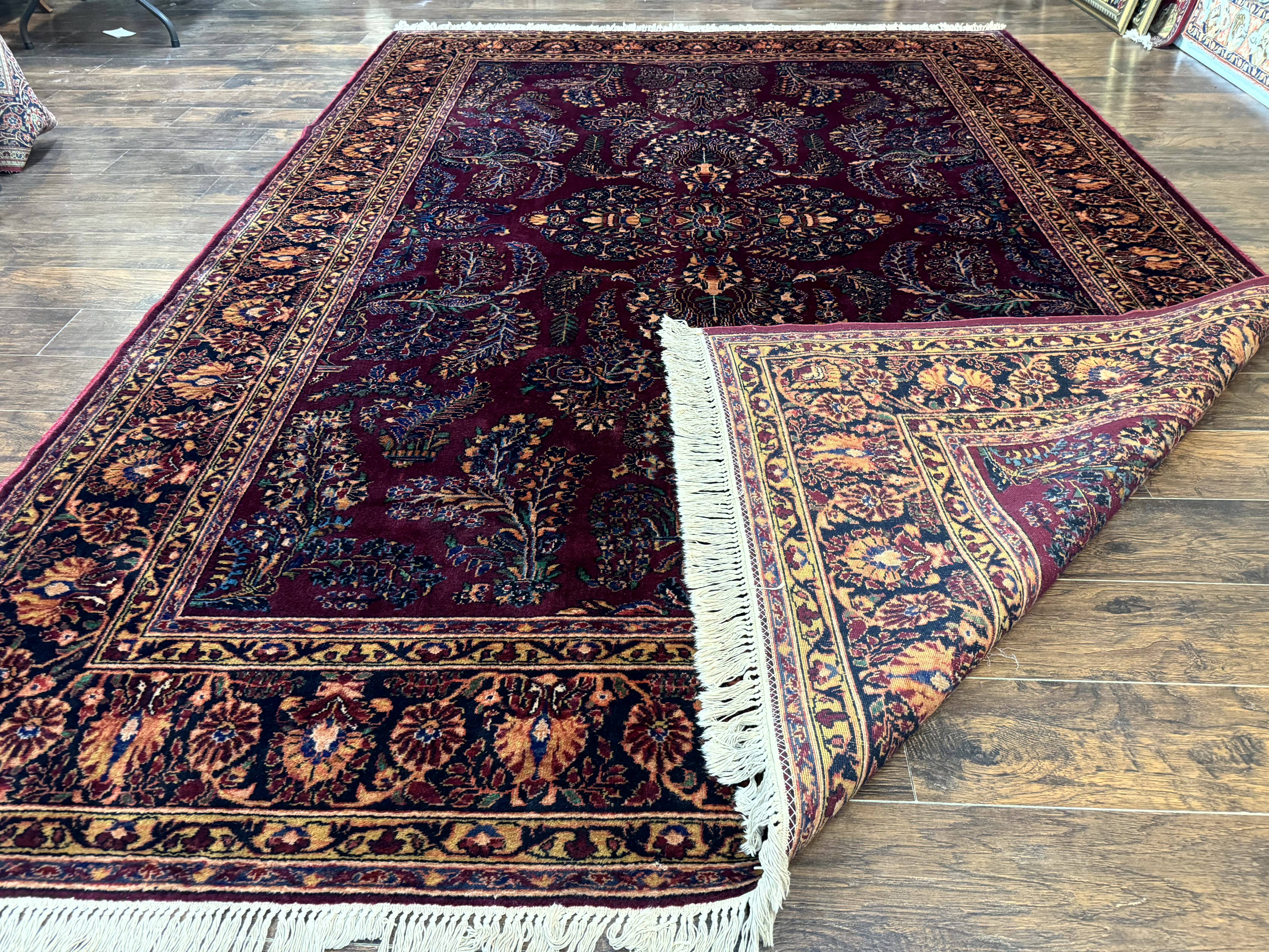 Antique Karastan Rug 8.6 x 12, Wool Pile, Vintage Discontinued Karastan Sarouk Lanamar - Jewel Rugs