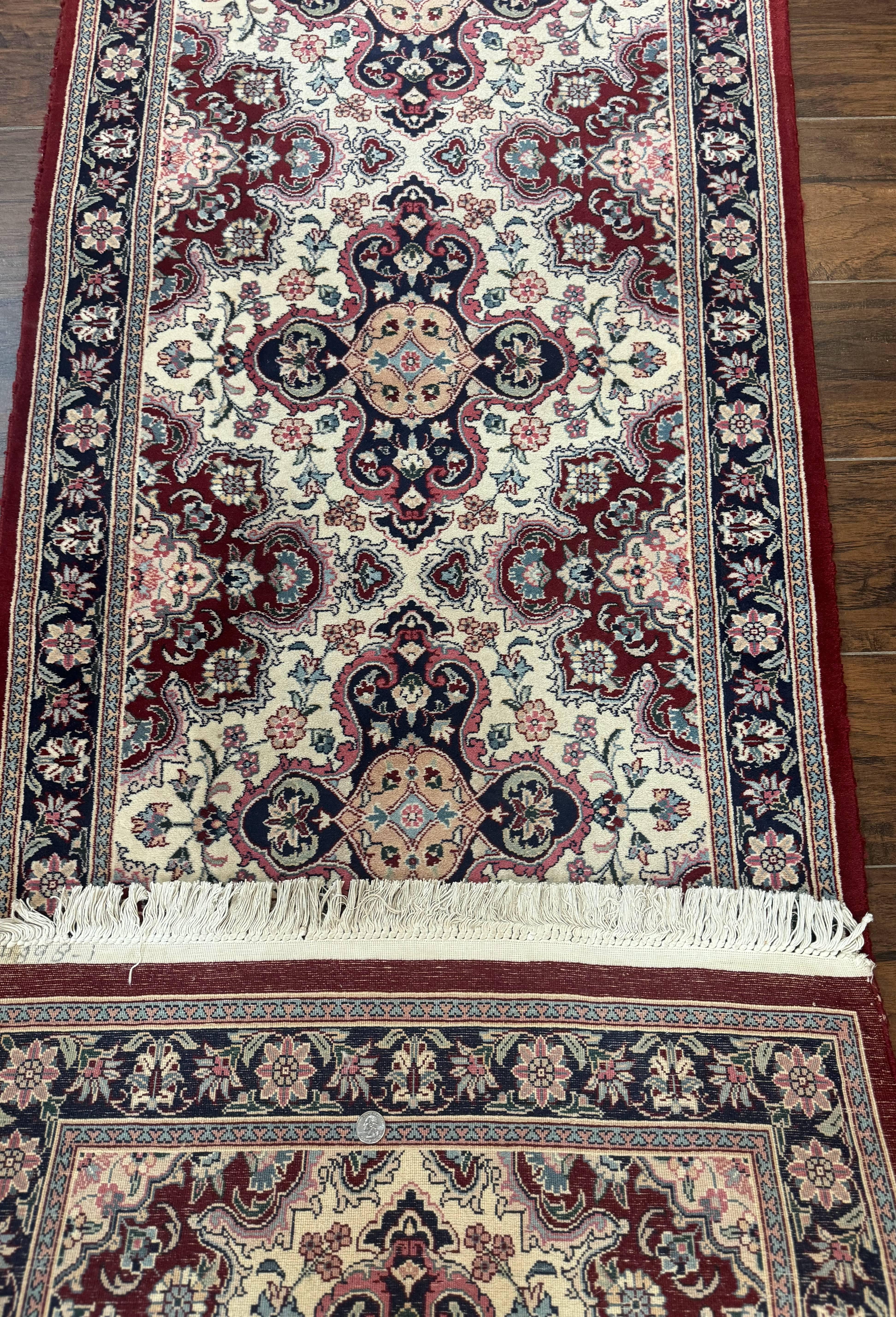 Sino Persian Runner Rug 2.7 x 8, Floral, Handmade, 250 KPSI - Jewel Rugs