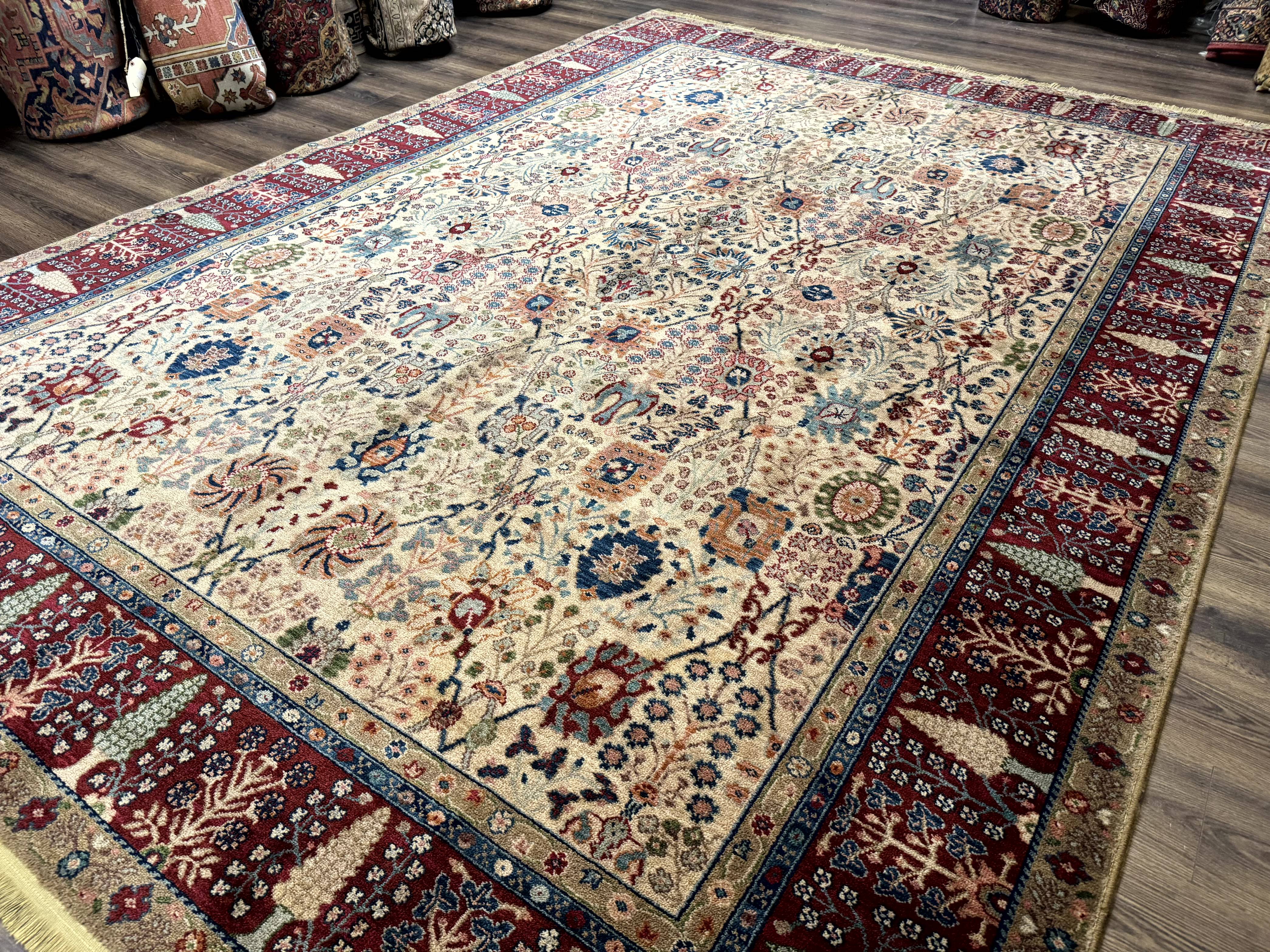 8.8 x 12 Karastan Samovar Teawash Rug #900-901, Persian Vase, Wool, Vintage - Jewel Rugs
