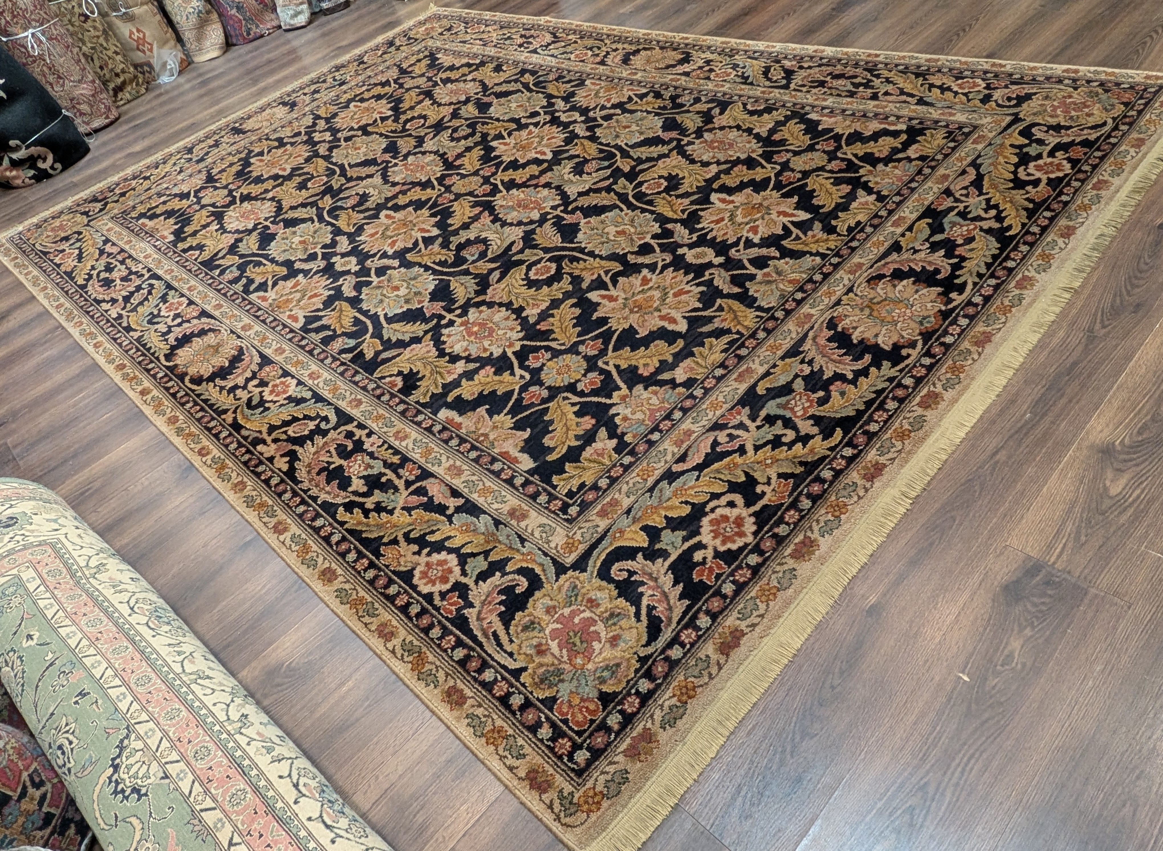 Karastan Rug 8.8 x 12 Antique Legends Agra Black Wool Carpet - Jewel Rugs
