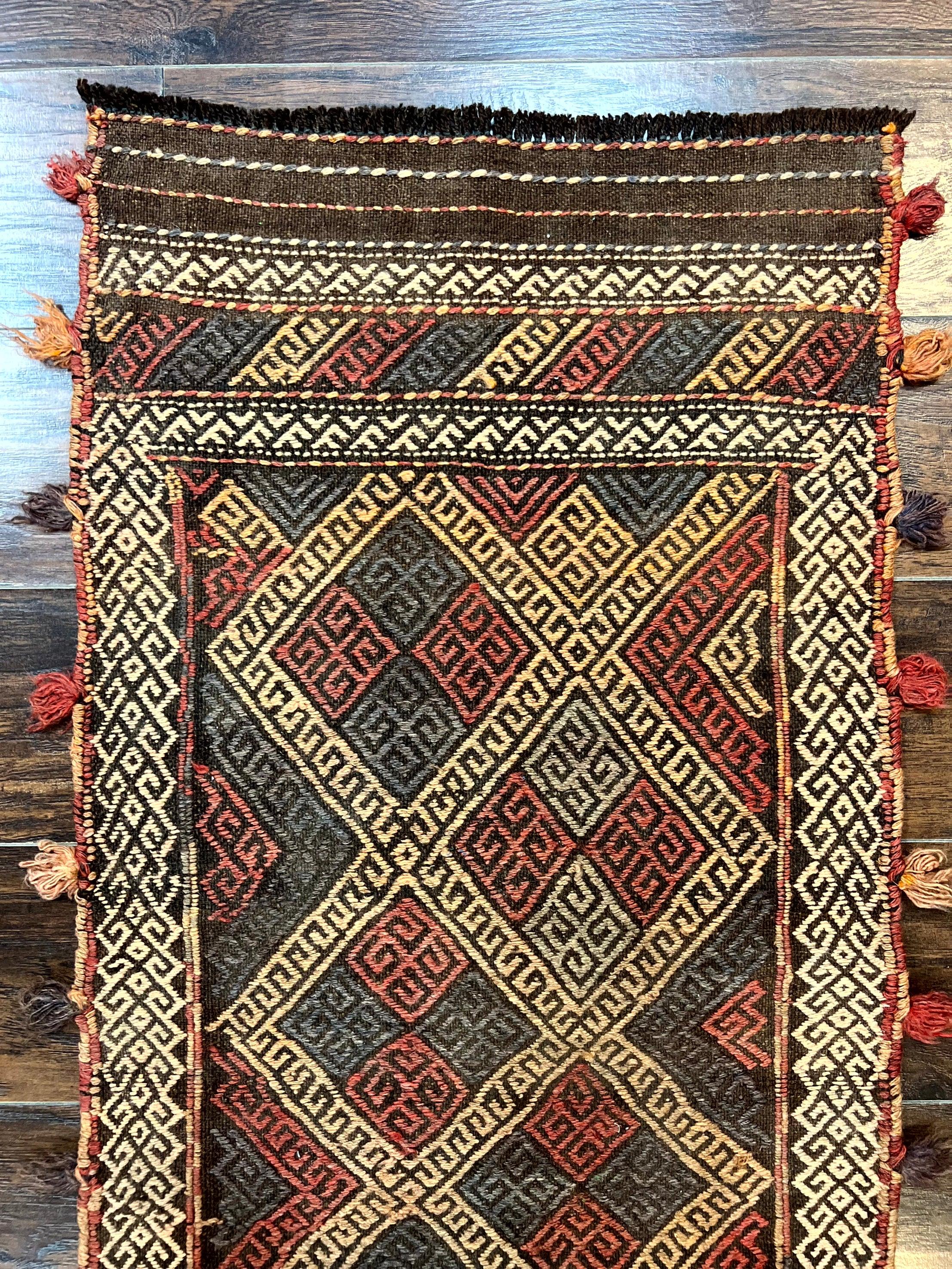Tribal Runner Rug 2x8, Pakistani Turkoman Runner, Wool Handmade Vintage Rug - Jewel Rugs