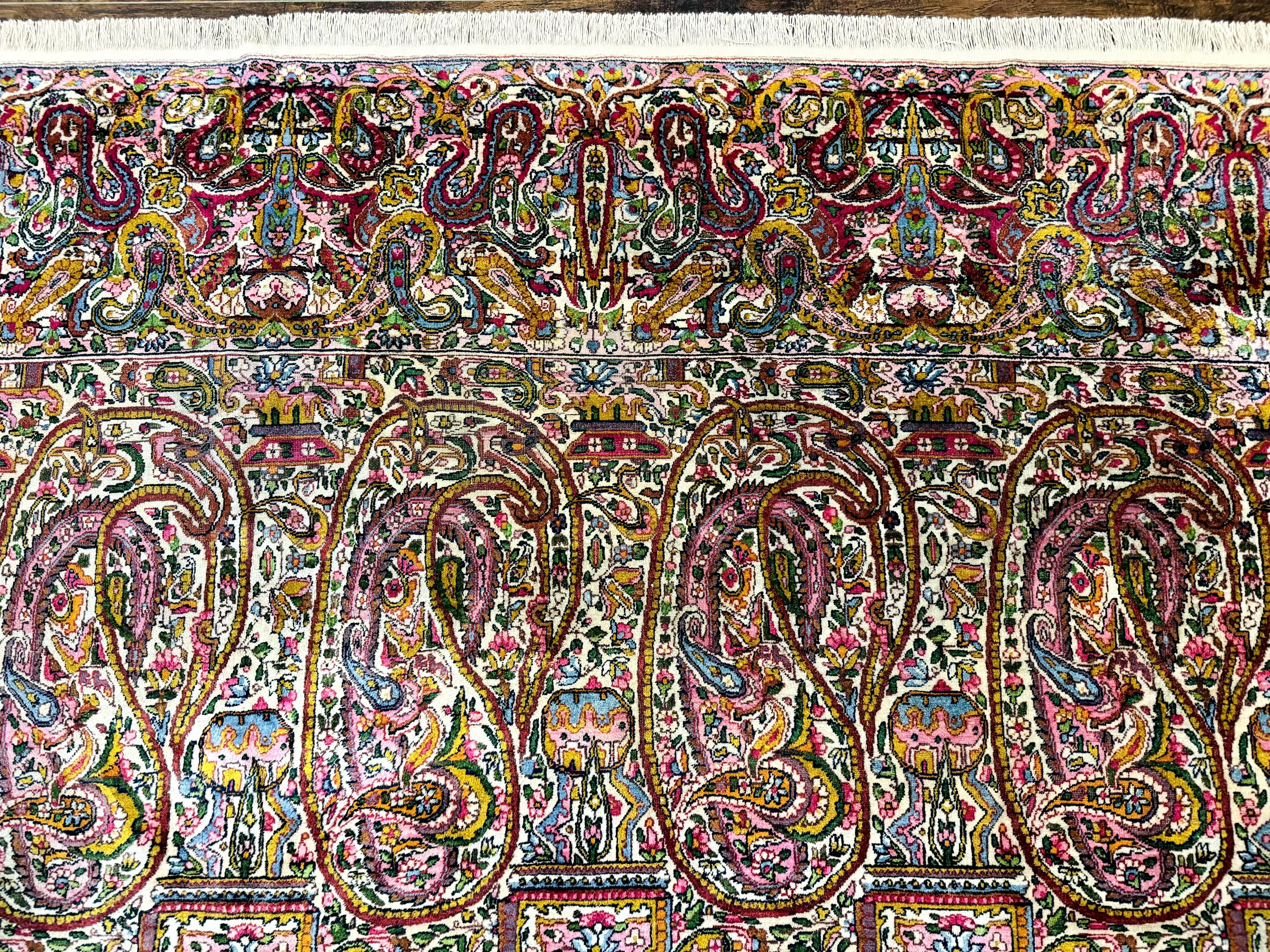 Rare Antique Persian Kerman Lavar Rug 9x12, Boteh Paisley Design - Jewel Rugs