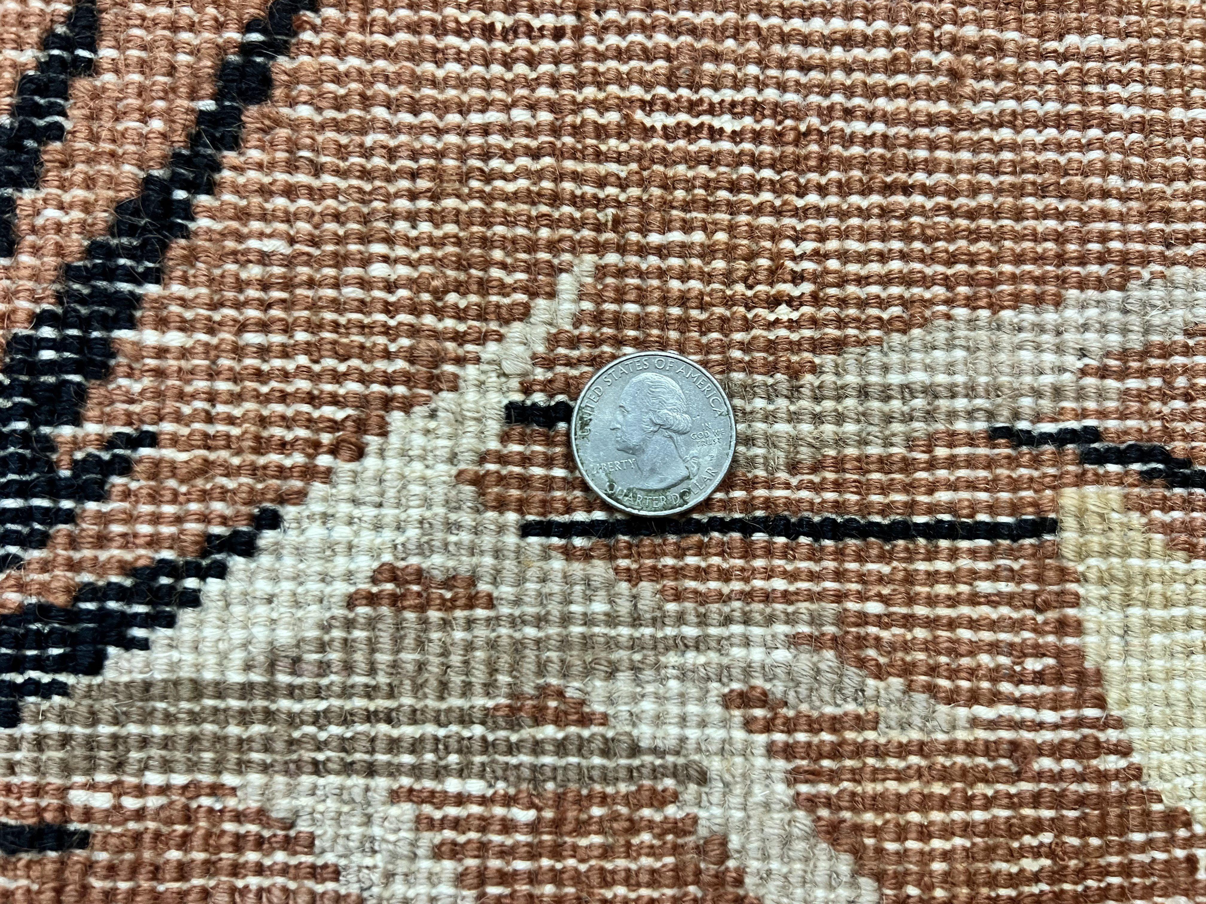 Chinese Art Deco Rug 3x5, Simple Design, Handmade, Vintage, Small Chinese Wool Rug, Red - Jewel Rugs