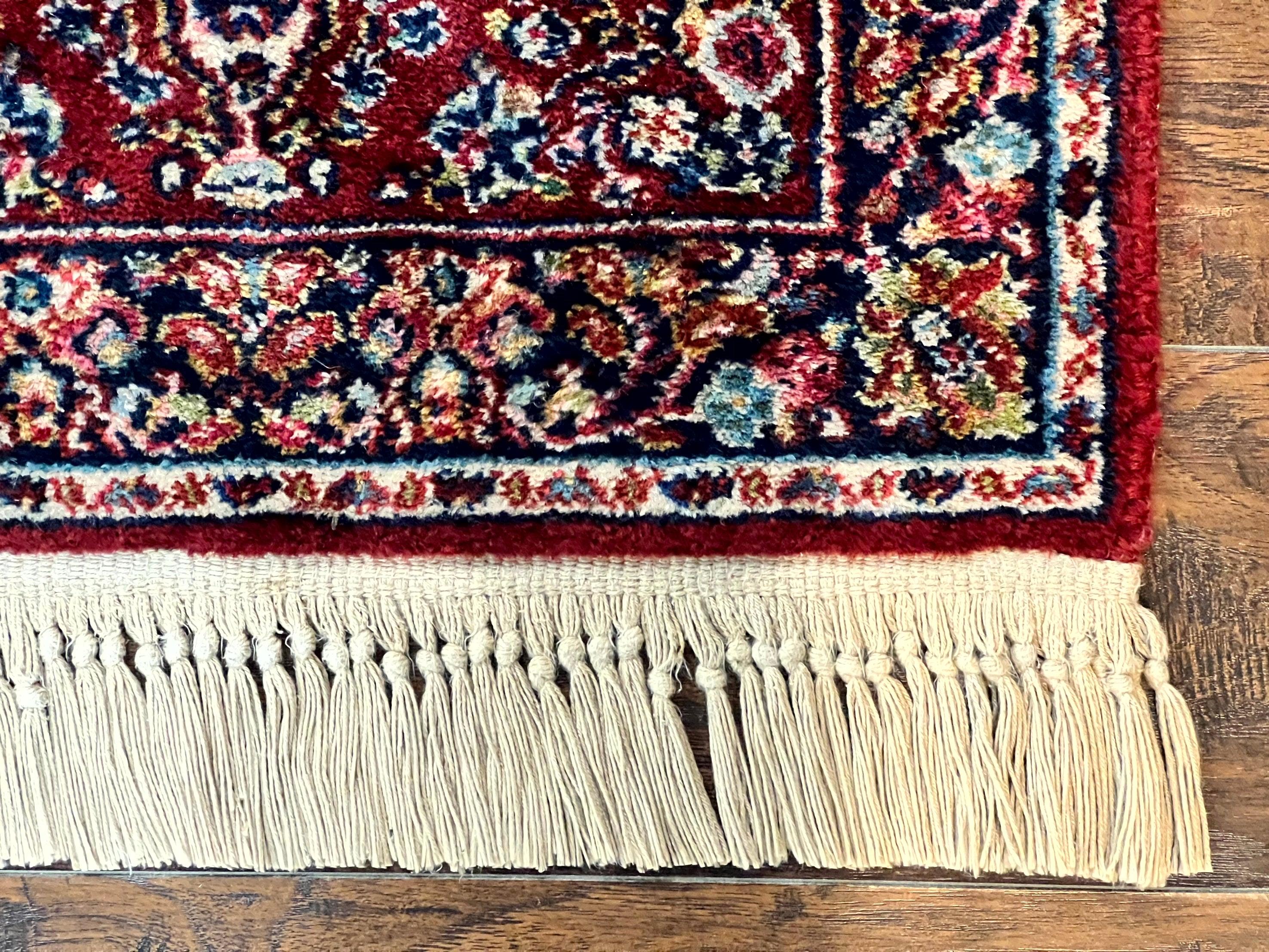 Small Karastan Rug 2x4 Red Sarouk #785, Karastan Wool Pile Rug, Original 700 Series, Discontinued Vintage Karastan Carpet - Jewel Rugs