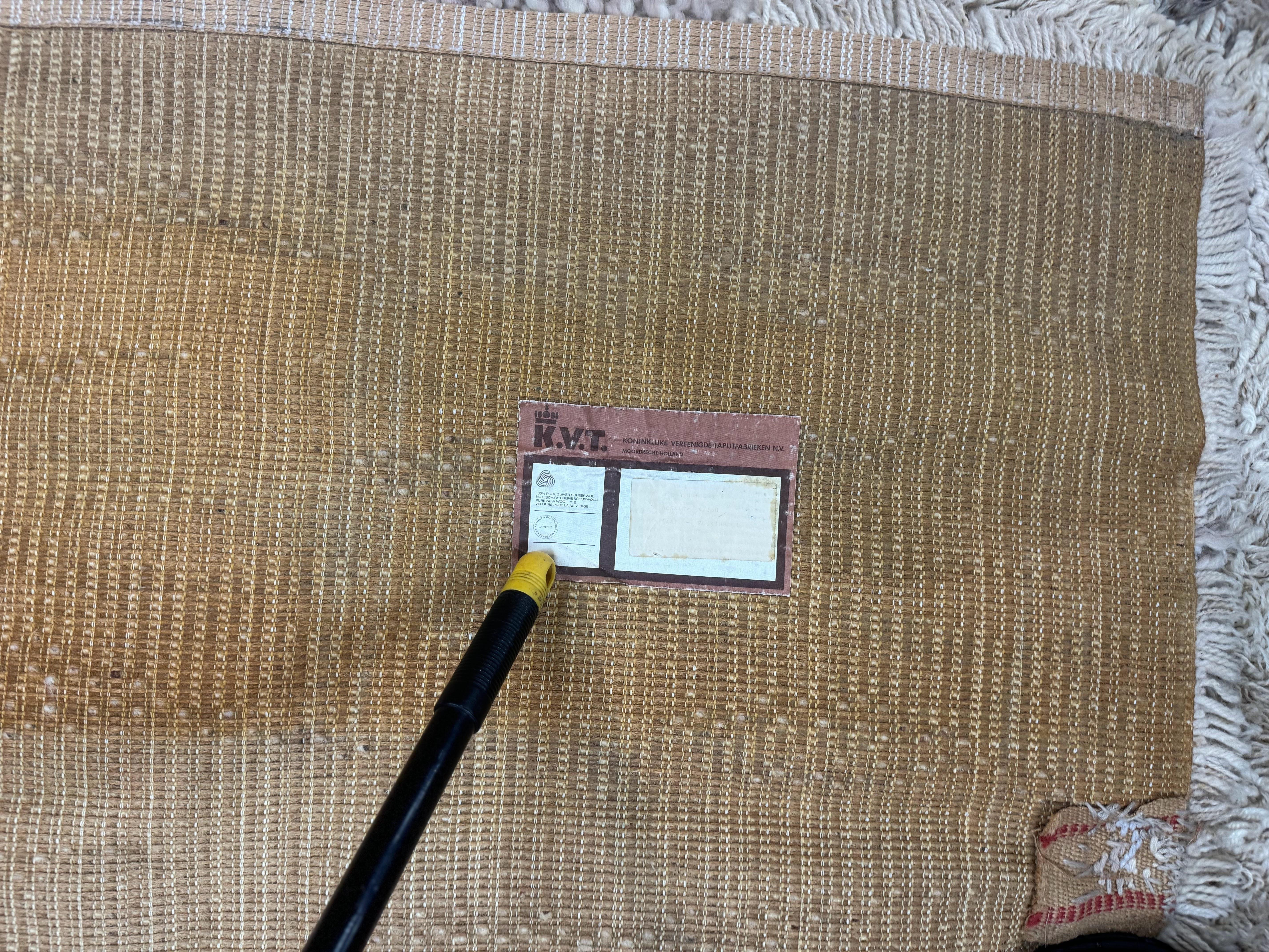 European Rya Shag Rug 6.6 x 9.7, Beige, Fluffy Vintage Area Rug - Jewel Rugs