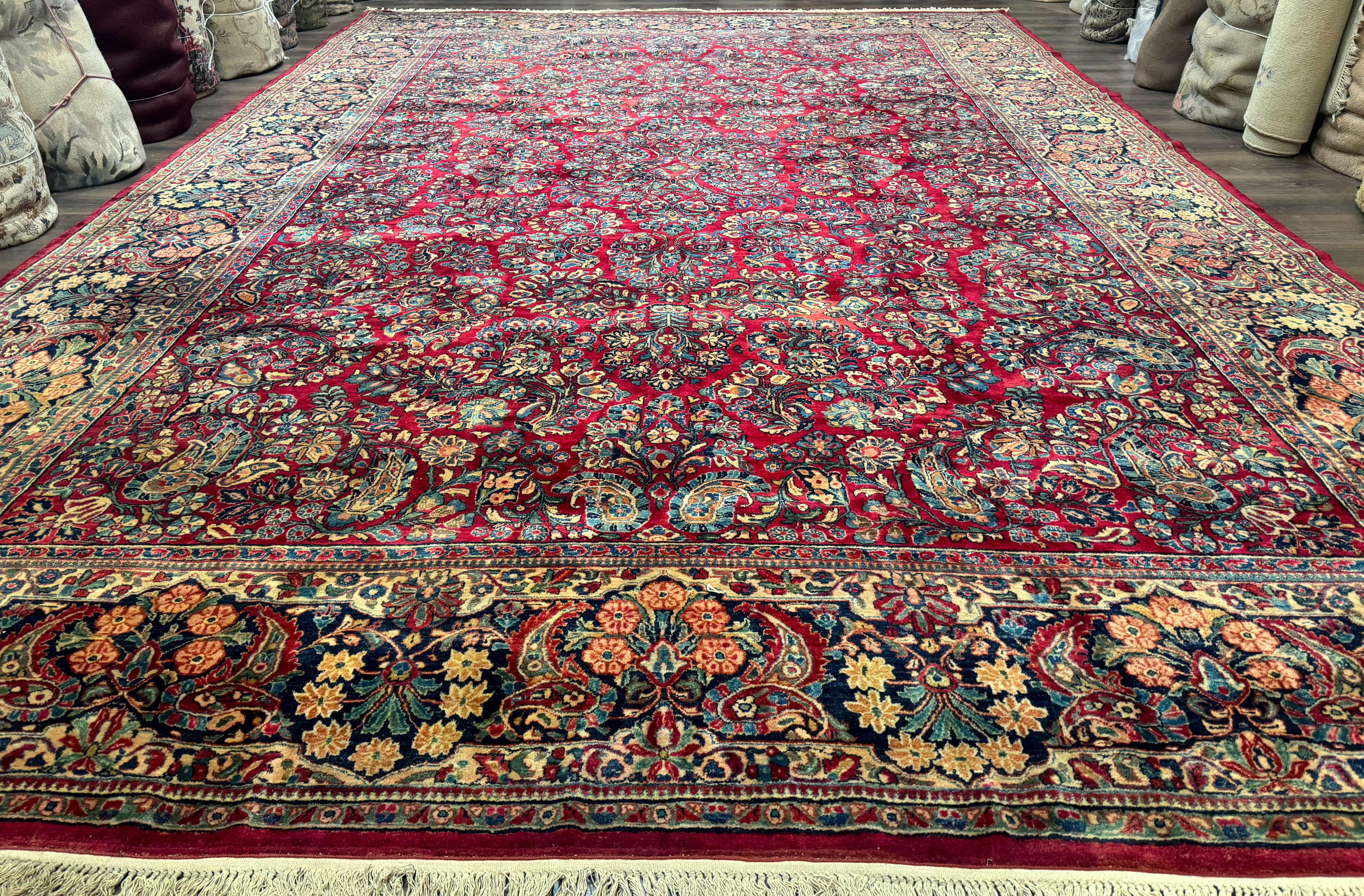 Palace Size Antique Persian Sarouk Rug 12x18 - Jewel Rugs