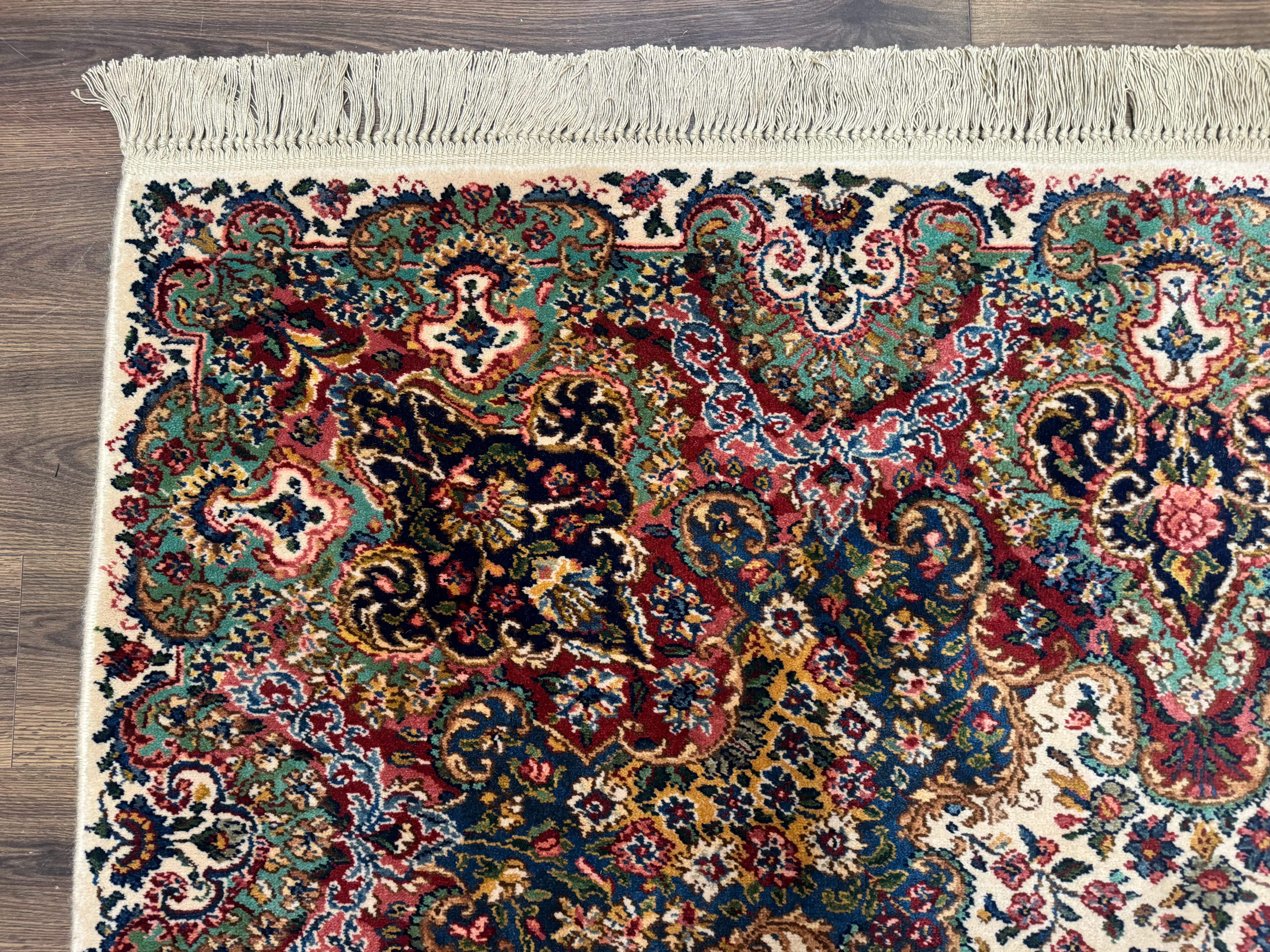 Karastan Rug #742 Floral Kirman 8.8 x 12, Wool Pile, Vintage Original Series, Rare - Jewel Rugs