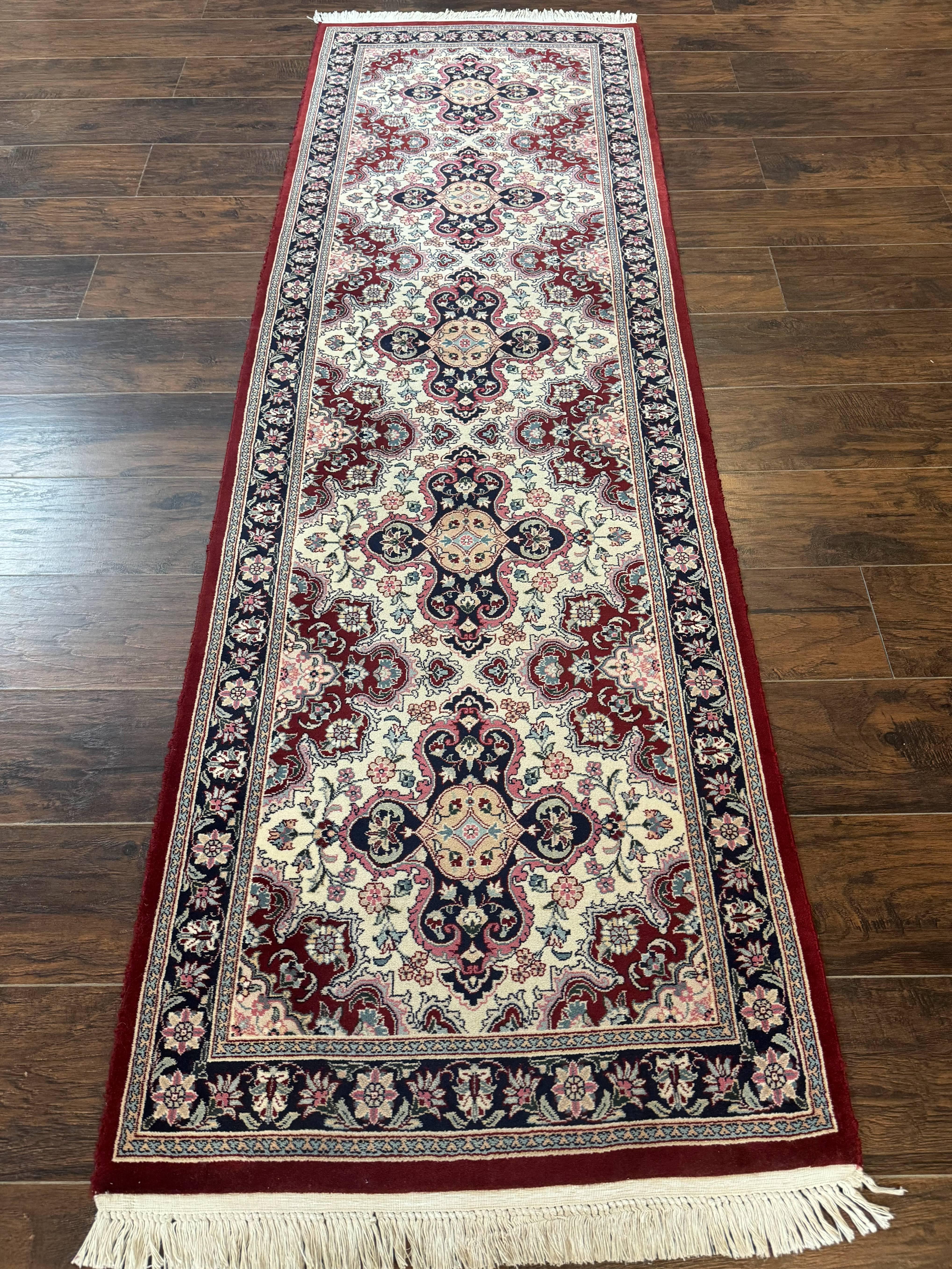 Sino Persian Runner Rug 2.7 x 8, Floral, Handmade, 250 KPSI - Jewel Rugs