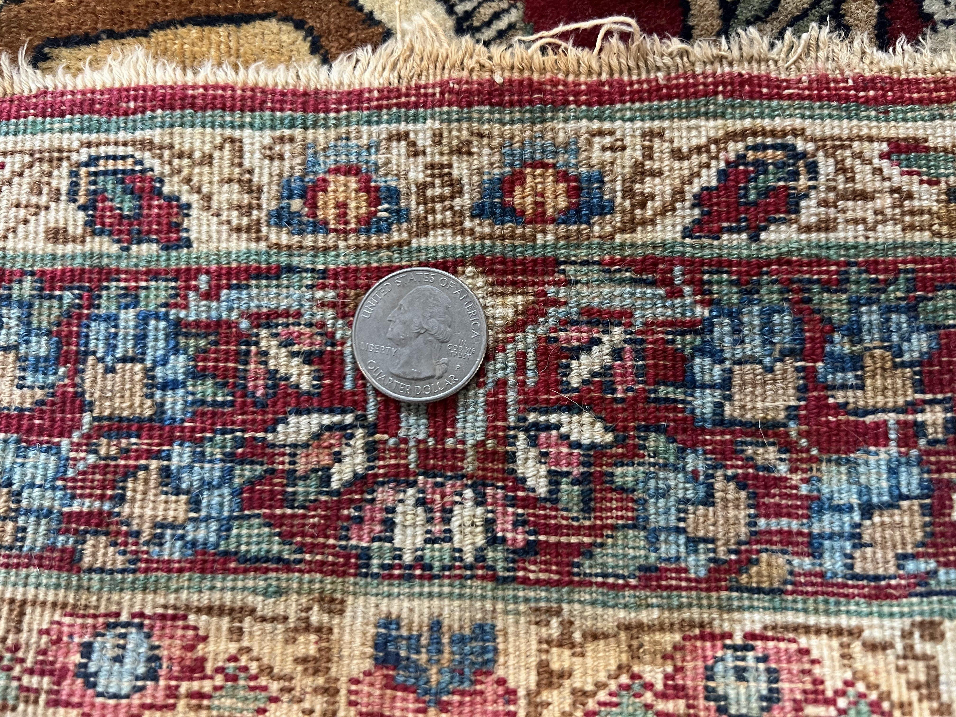 Antique Persian Pictorial Rug 2x3, Virgin Mary and Young Jesus, Rare Christian Kirman Lavar Rug, Hand Knotted Wool Carpet, Collectible - Jewel Rugs