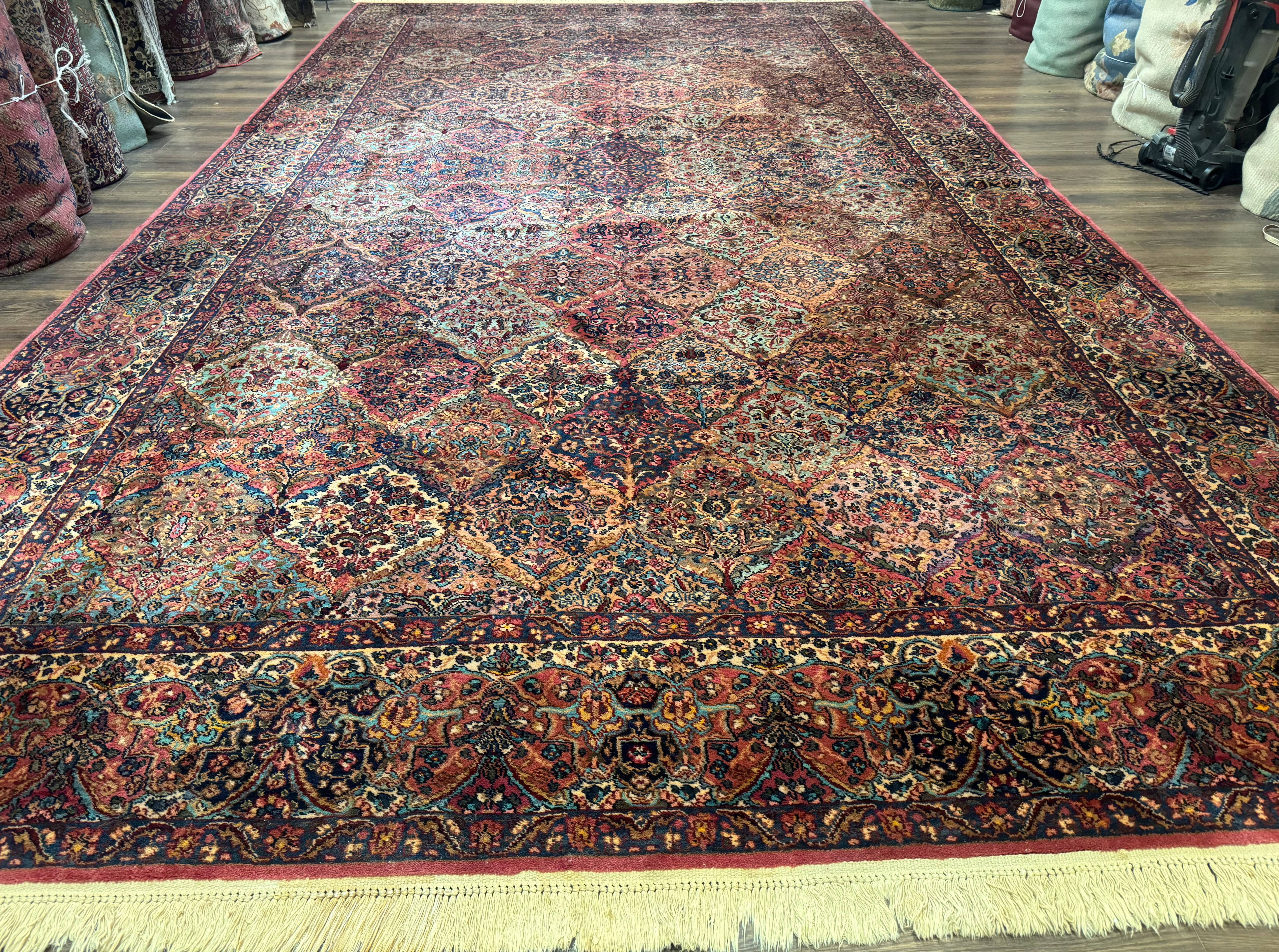 10x18 Karastan Multicolor Panel Kirman Rug #717, Palace Size Wool Discontinued Original 700 Series - Jewel Rugs