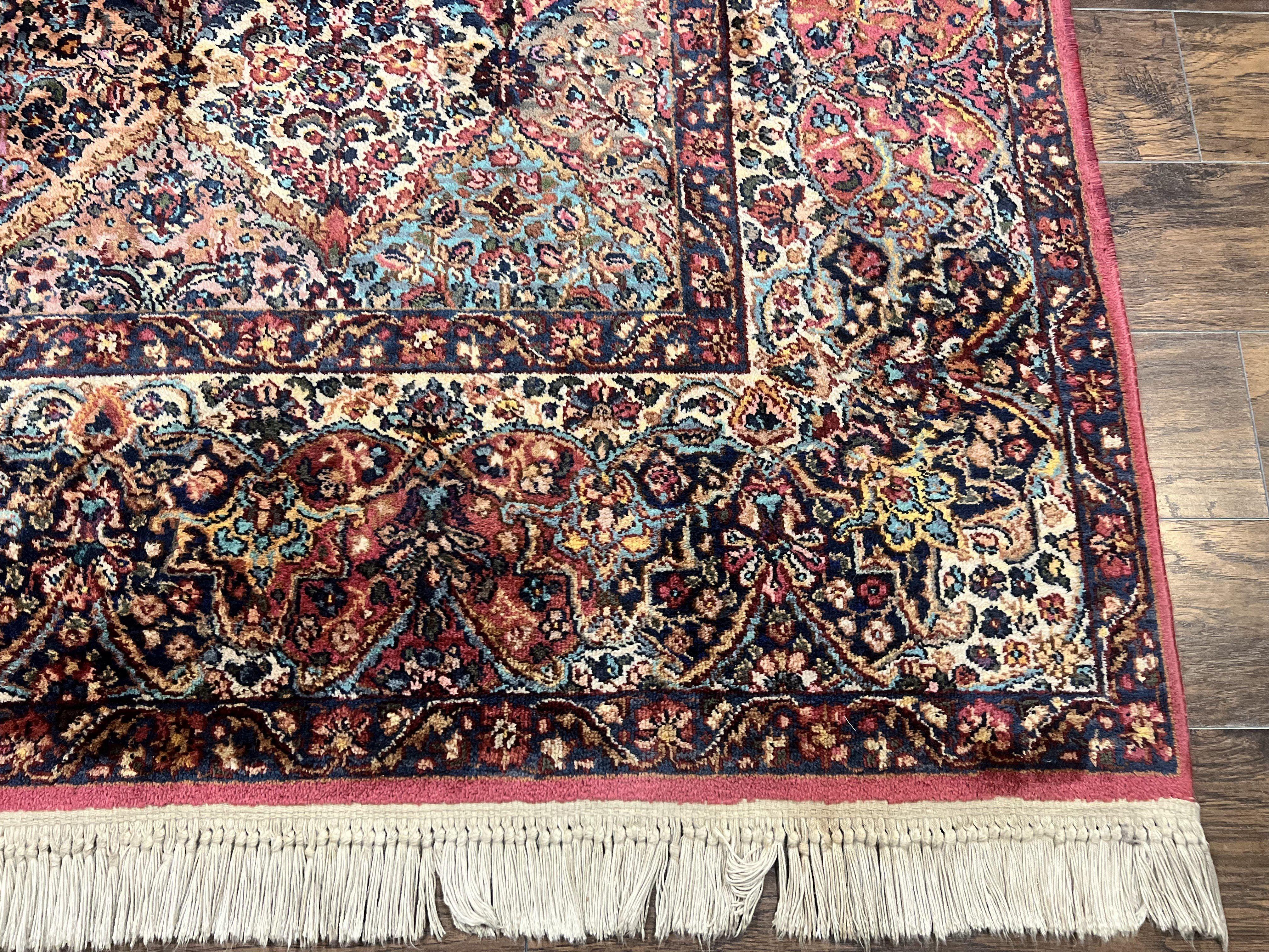Karastan Multicolor Panel Kirman Rug #717, Wool Karastan Rug 8' 8" x 12', Vintage Multipanel Kirman, Original Karastan Collection 700 Series - Jewel Rugs