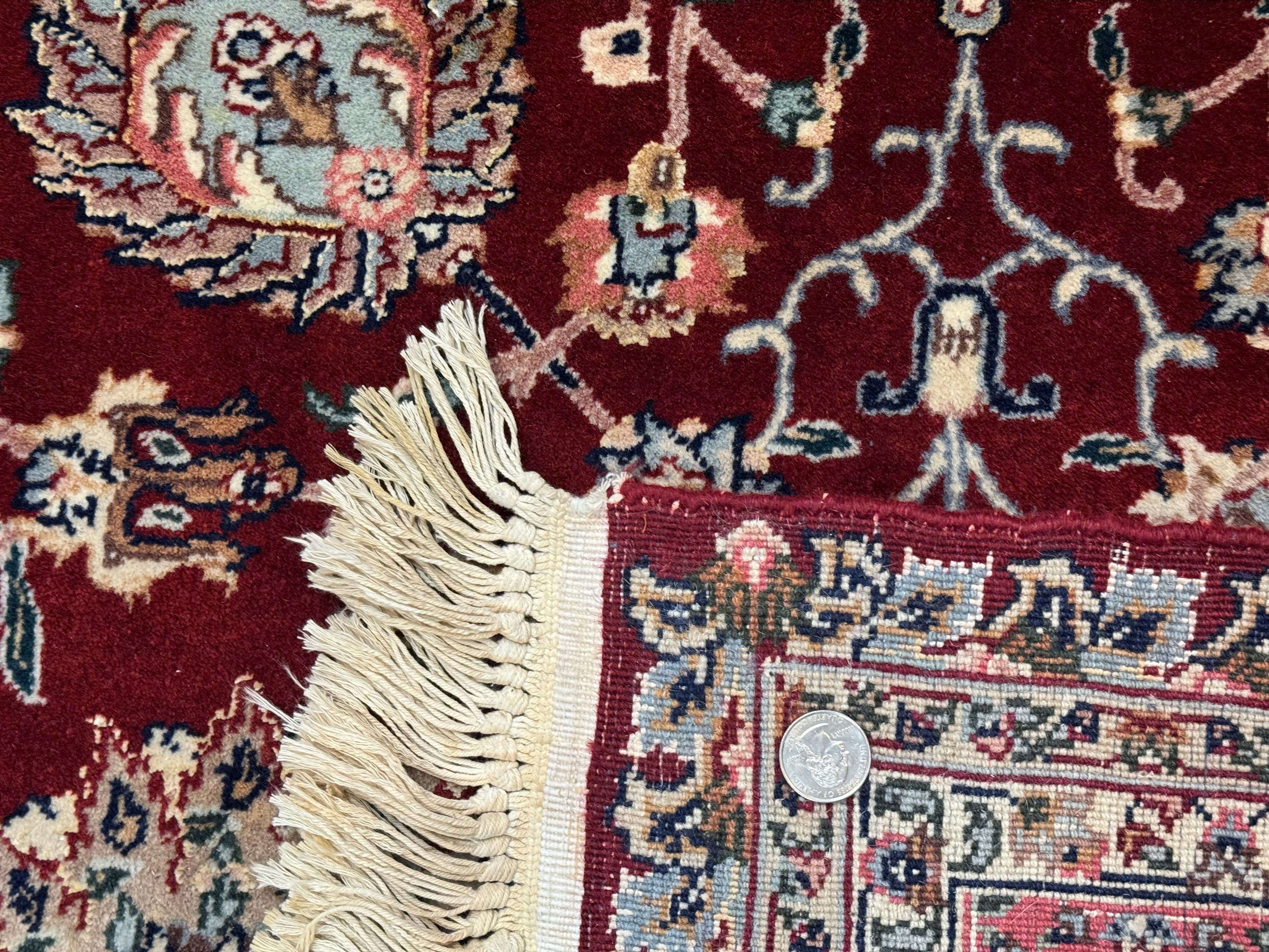 Pak Persian Rug 8x10, Dark Red, Wool with Silk Highlights, Fine - Jewel Rugs