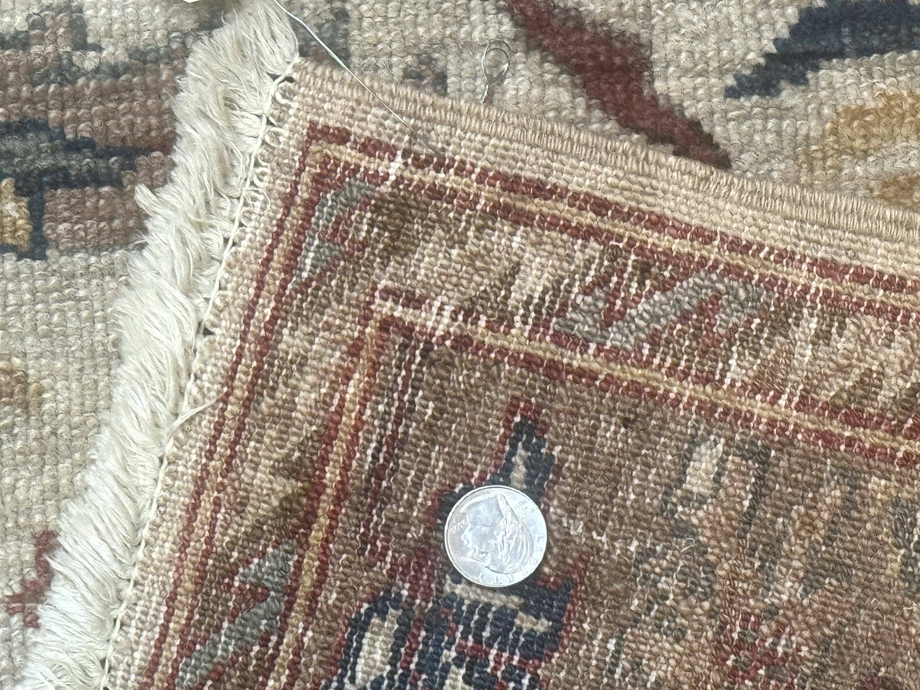 Egyptian Rug 9x12, Mahal Sultanabad Carpet, Handmade Wool Rug, Oatmeal Color - Jewel Rugs