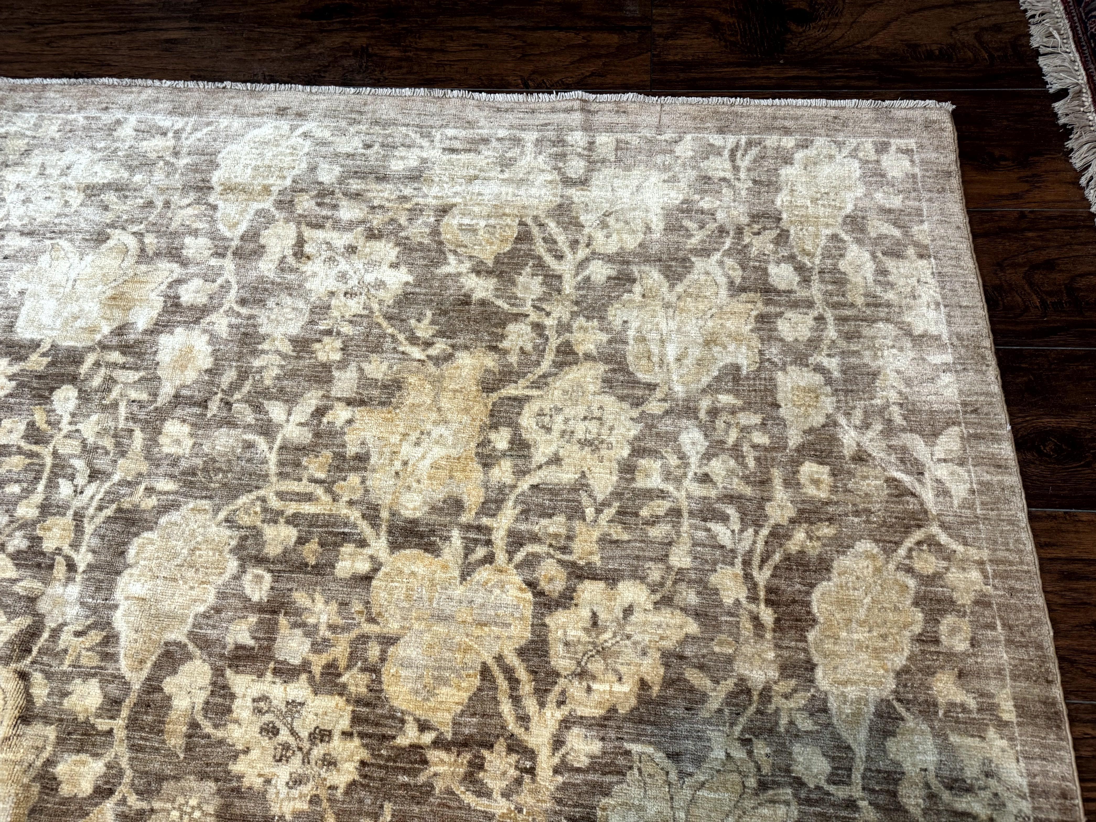 Modern Floral Rug 10x14, Large Wool Area Rug, Handmade Carpet - Jewel Rugs