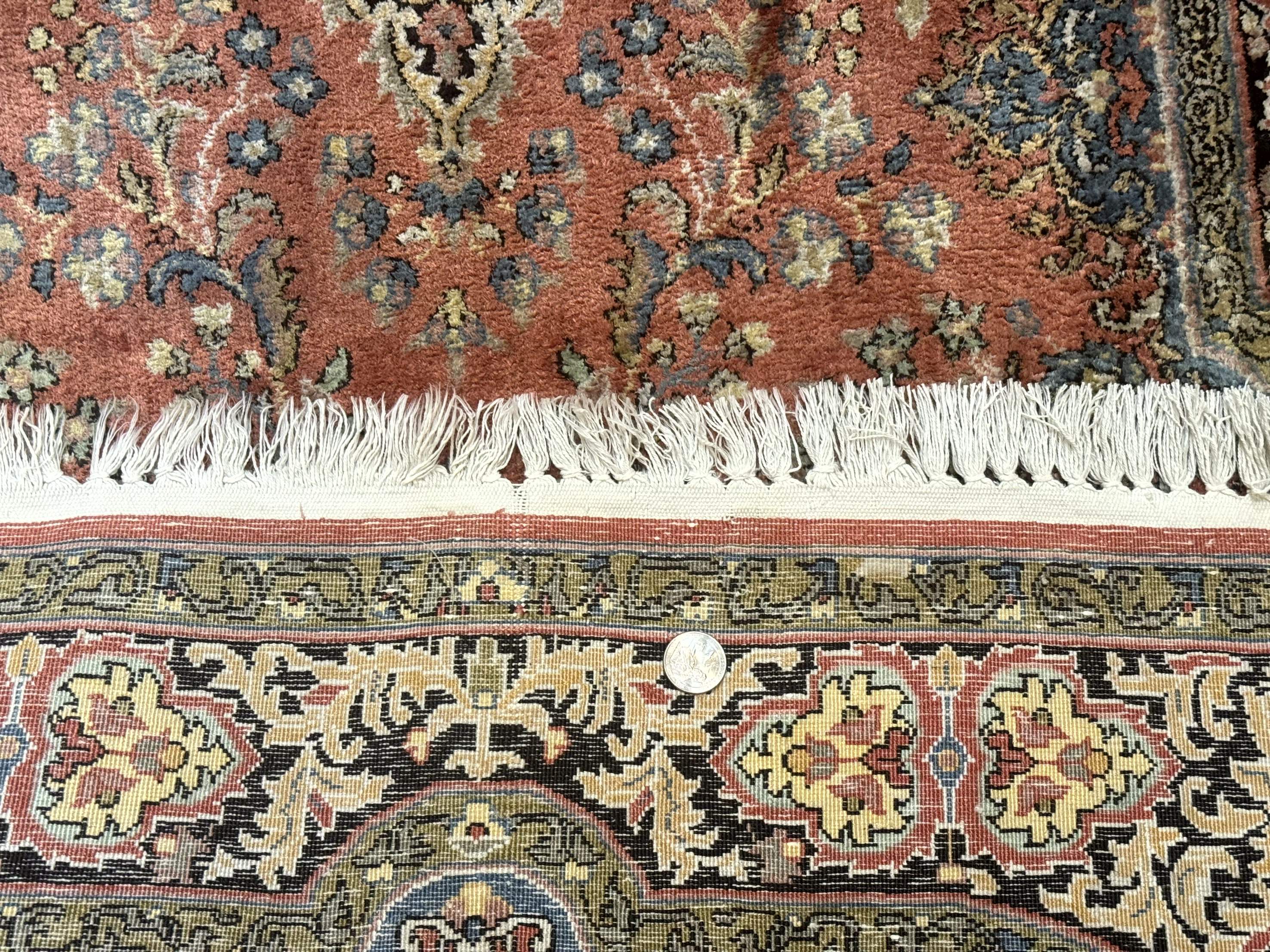 Indian Kashmiri Silk Rug 3x5, Fine 260 KPSI, Hand Knotted - Jewel Rugs