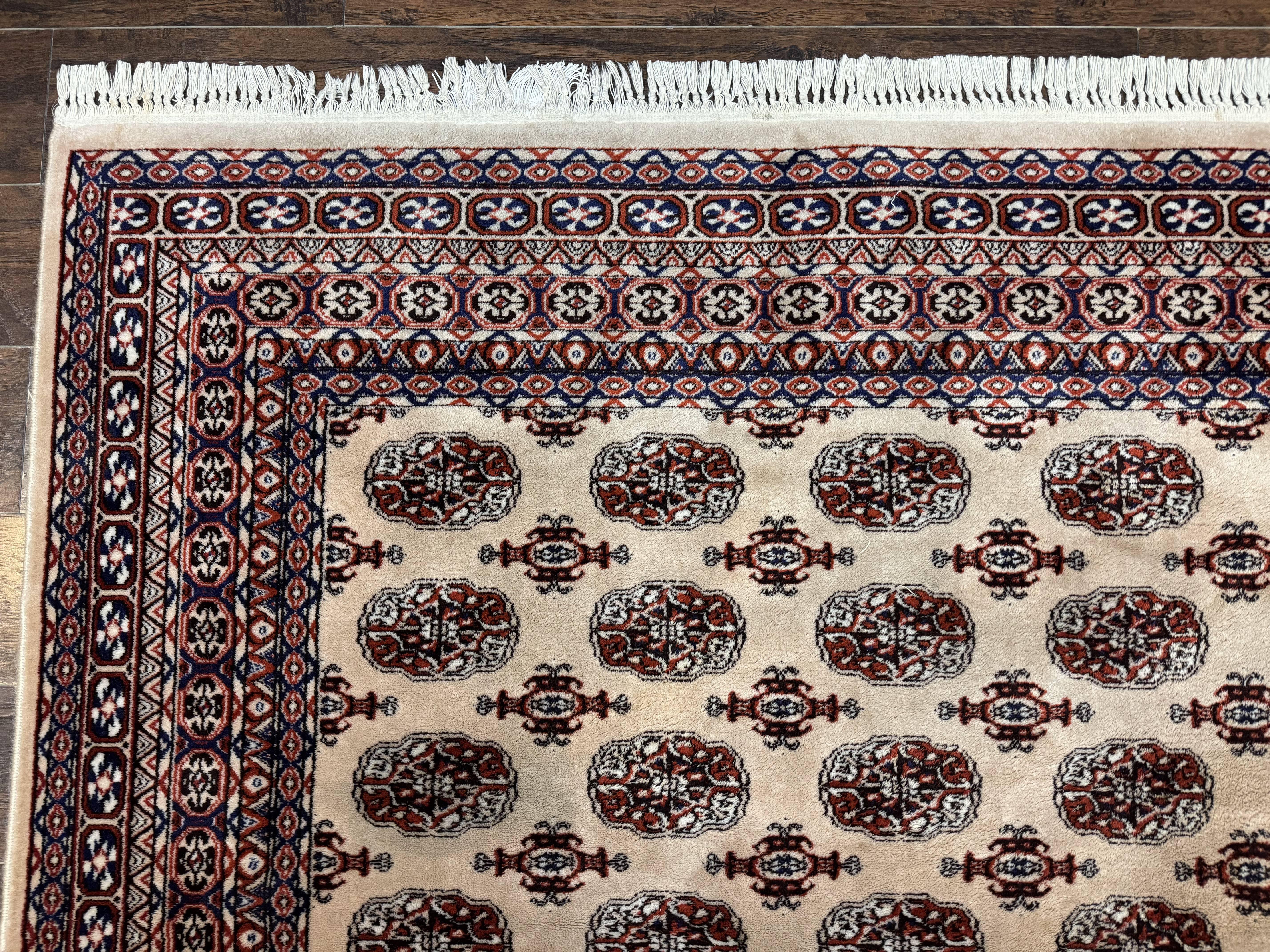 Karastan Rug 8.2 x 11.6 Beige Bokhara, Wool Pile, Vintage Discontinued Karastan Area Rug, Belgium Power Loomed Rug - Jewel Rugs