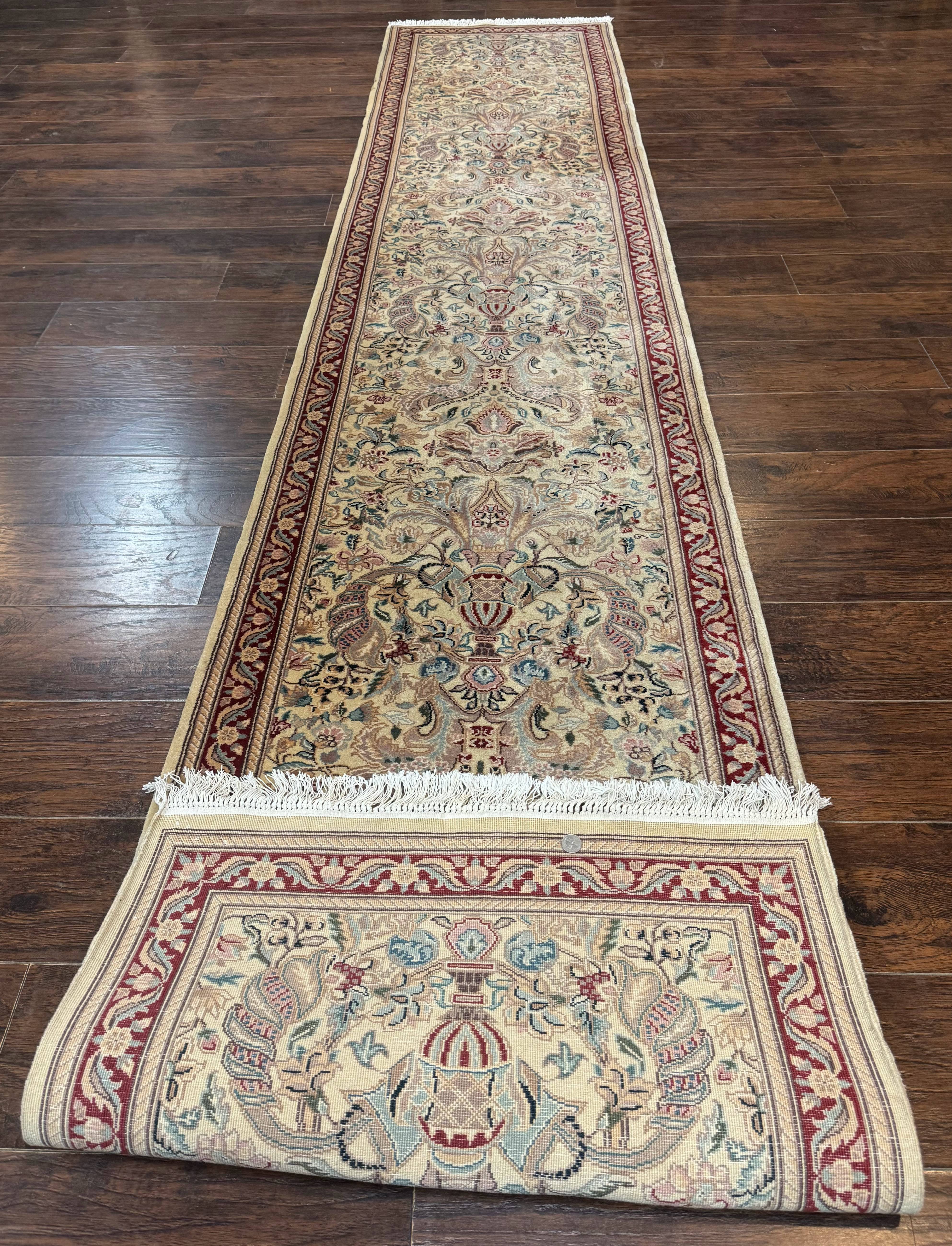 Pakistani Runner Rug 2.8 x 14, Pak Persian Hallway Rug, Cream Color - Jewel Rugs