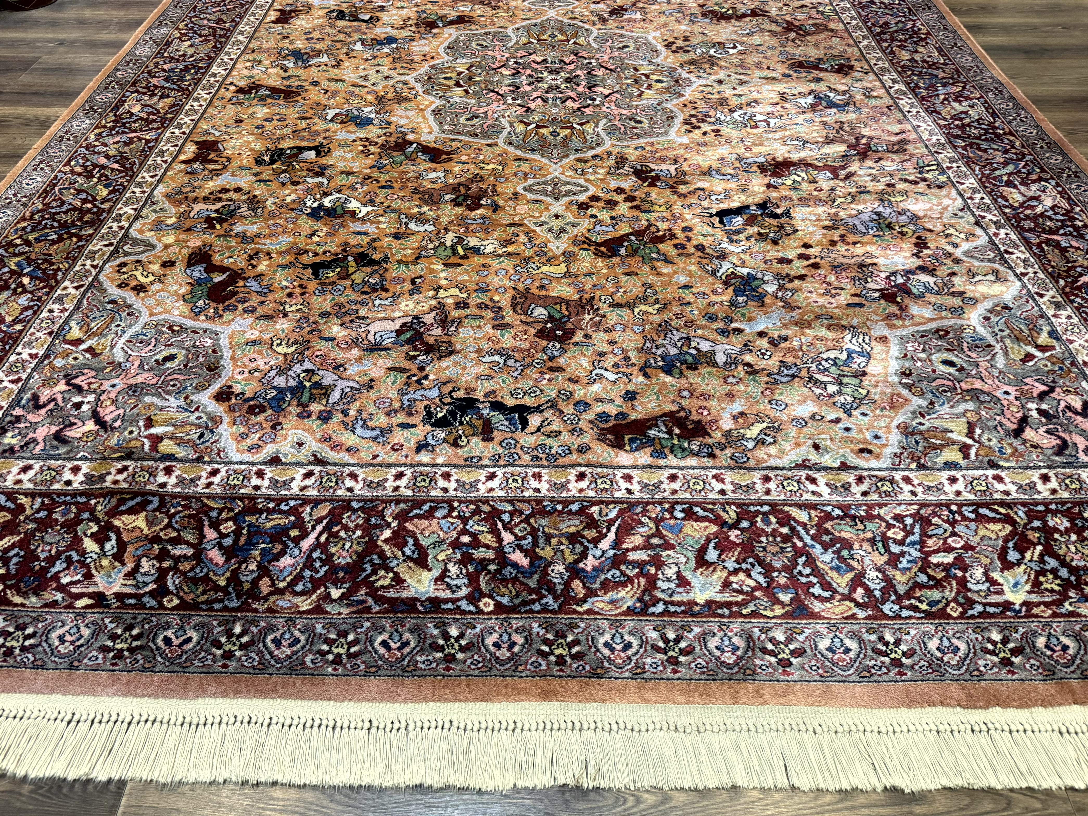 Karastan Rug 10x14 - Persian Hunting Rug #723 - Wool Pile, Vintage - Jewel Rugs