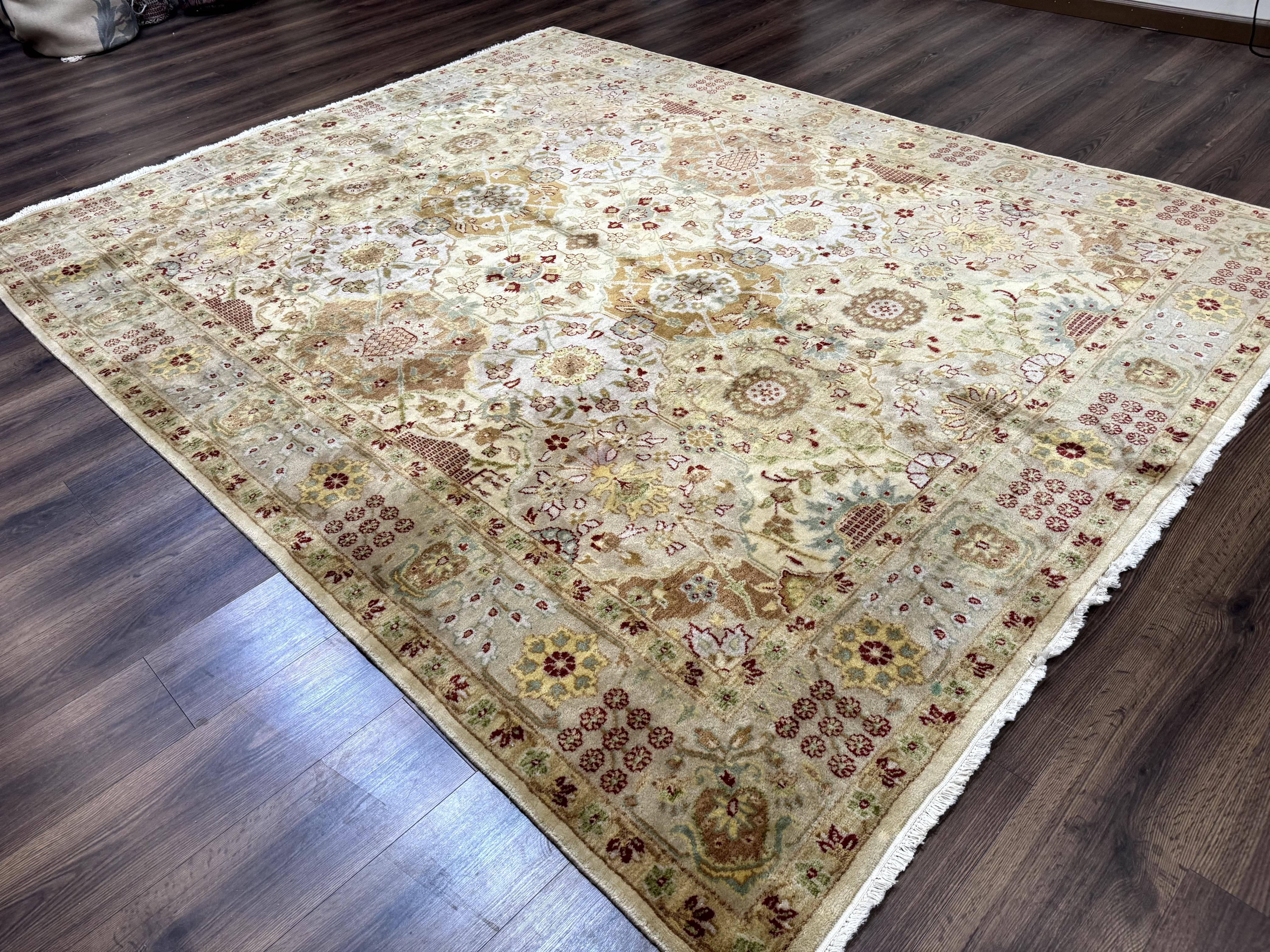 Indo Persian Rug 8x10, Indian Rug, Soft Wool Rug, Oushak Style Rug, Handmade Rug - Jewel Rugs