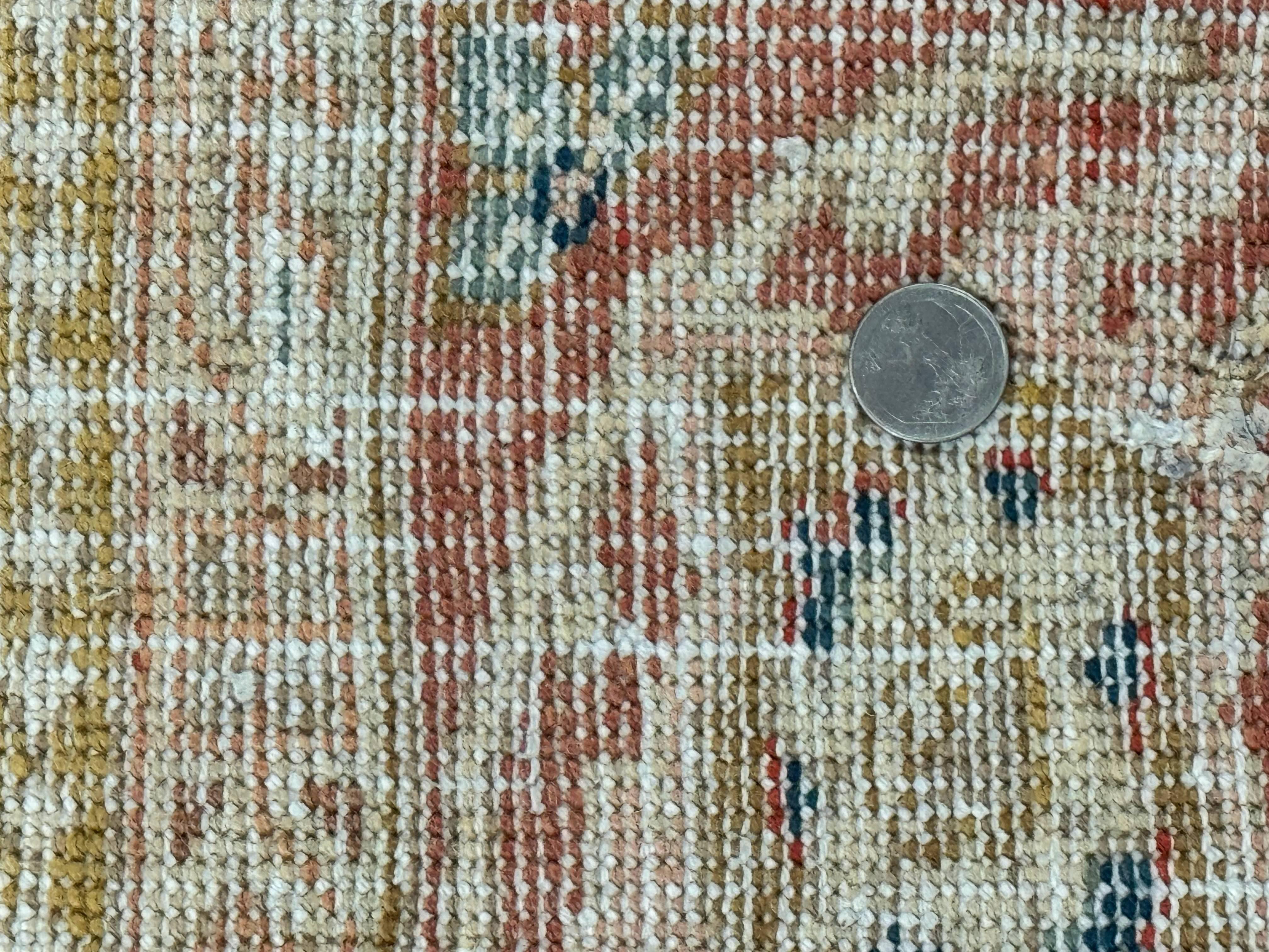 Antique Persian Tabriz Khoy Rug 8x10, Handmade Wool Carpet, Light Green Beige, Vintage Rug for Modern Home - Jewel Rugs