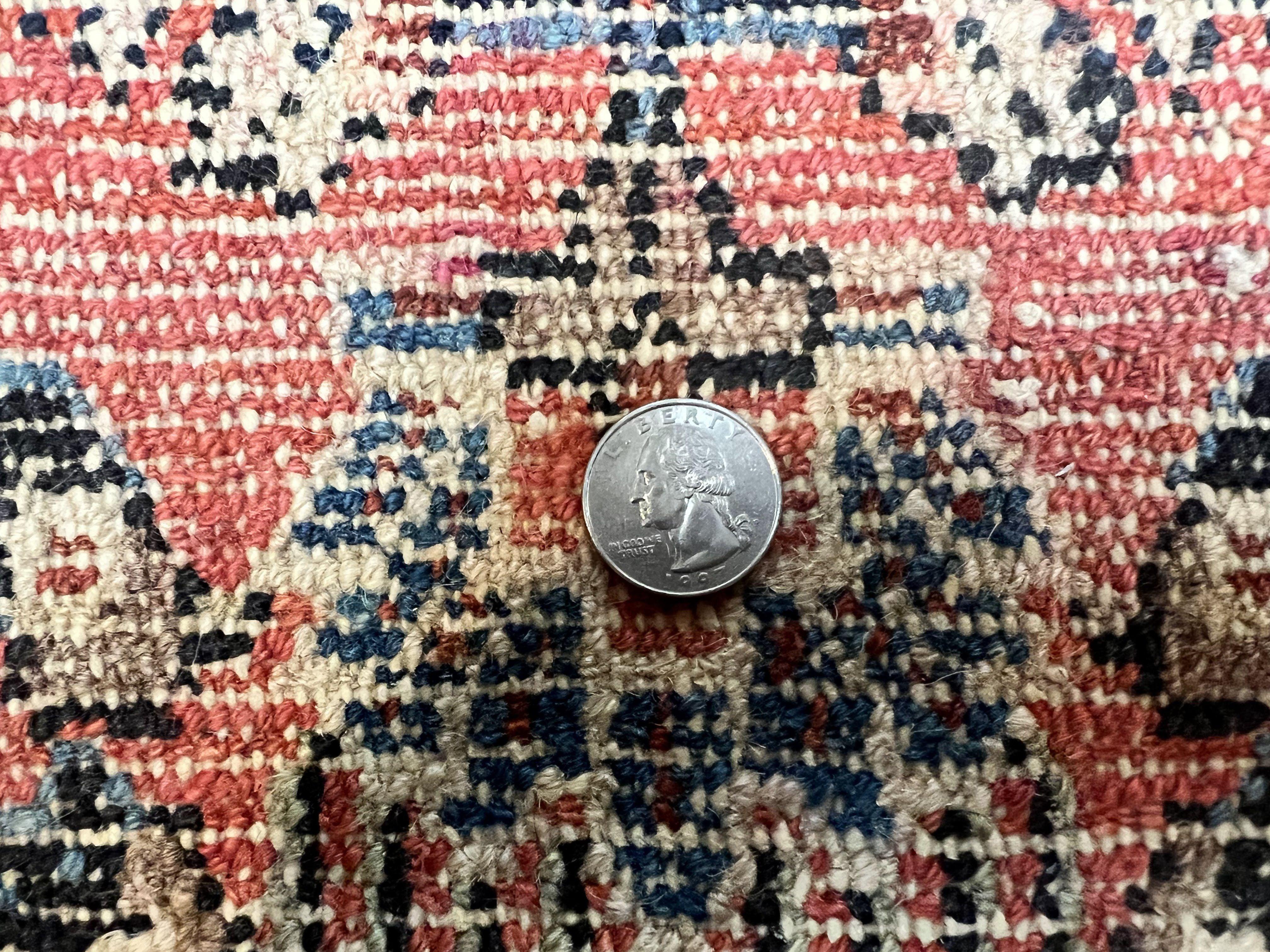 Antique Persian Runner Rug 2.9 x 17, Rare Sarouk Runner, Handmade Wool Rug for Hallway, Red, Floral - Jewel Rugs