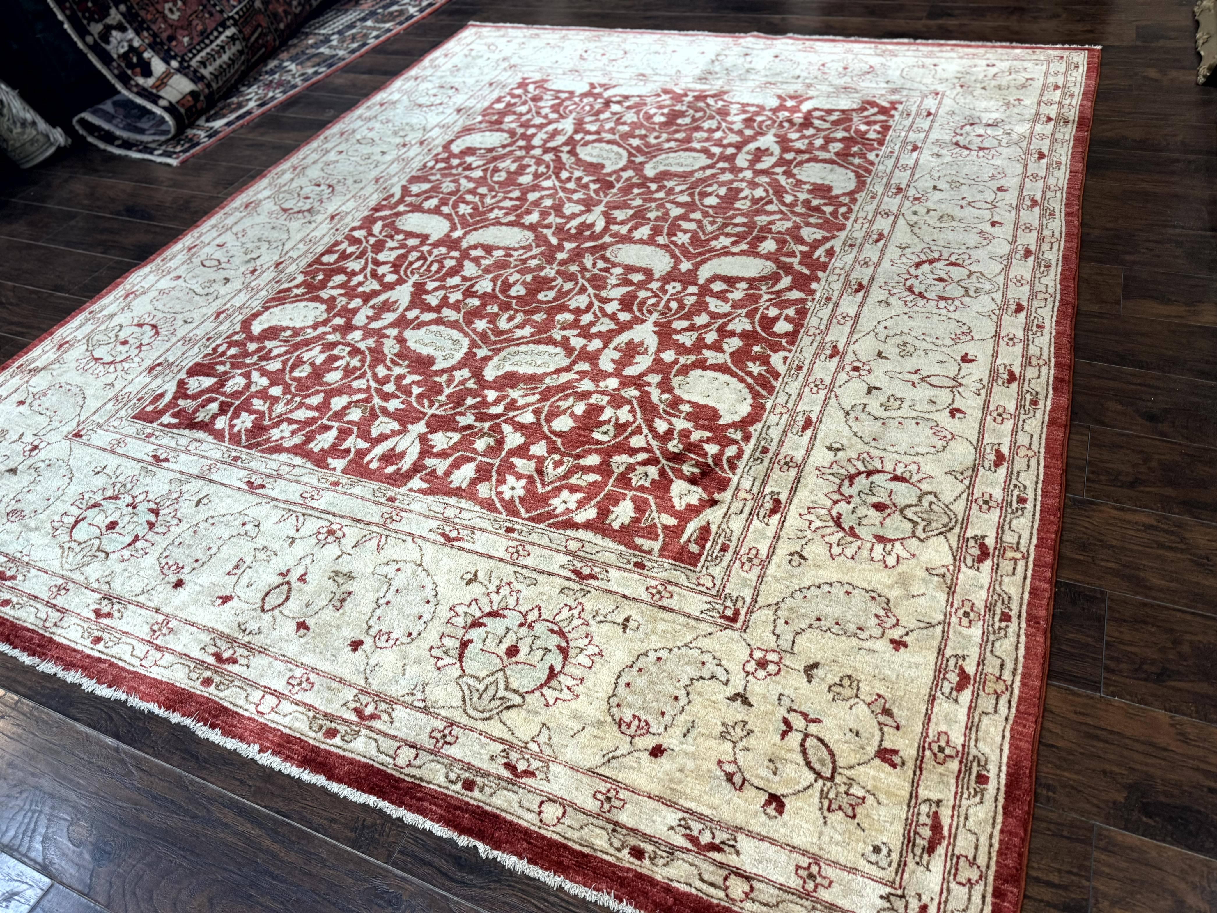 Pakistani Chobi Rug 8x10, Red, Handmade - Jewel Rugs