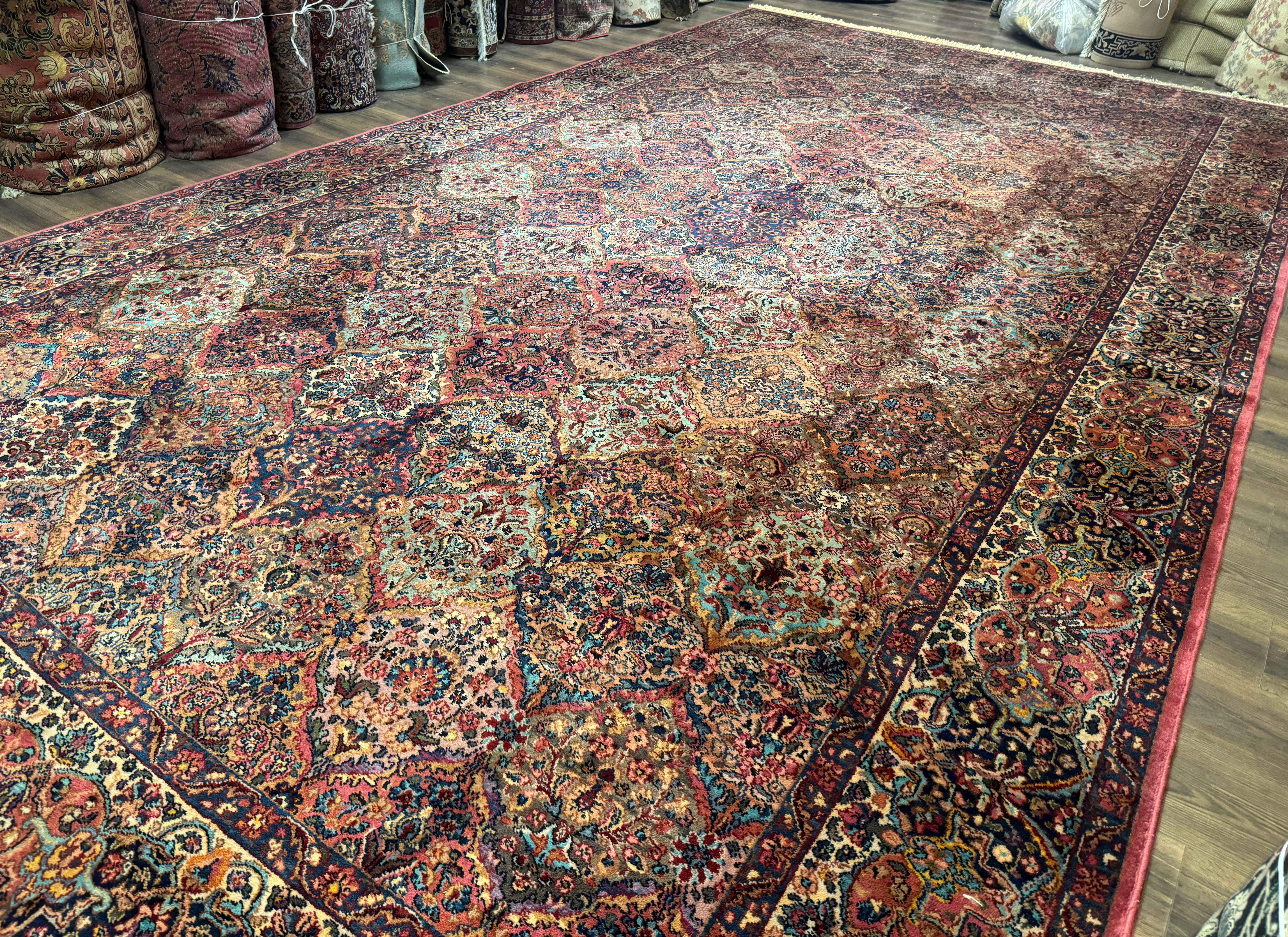 10x18 Karastan Multicolor Panel Kirman Rug #717, Palace Size Wool Discontinued Original 700 Series - Jewel Rugs