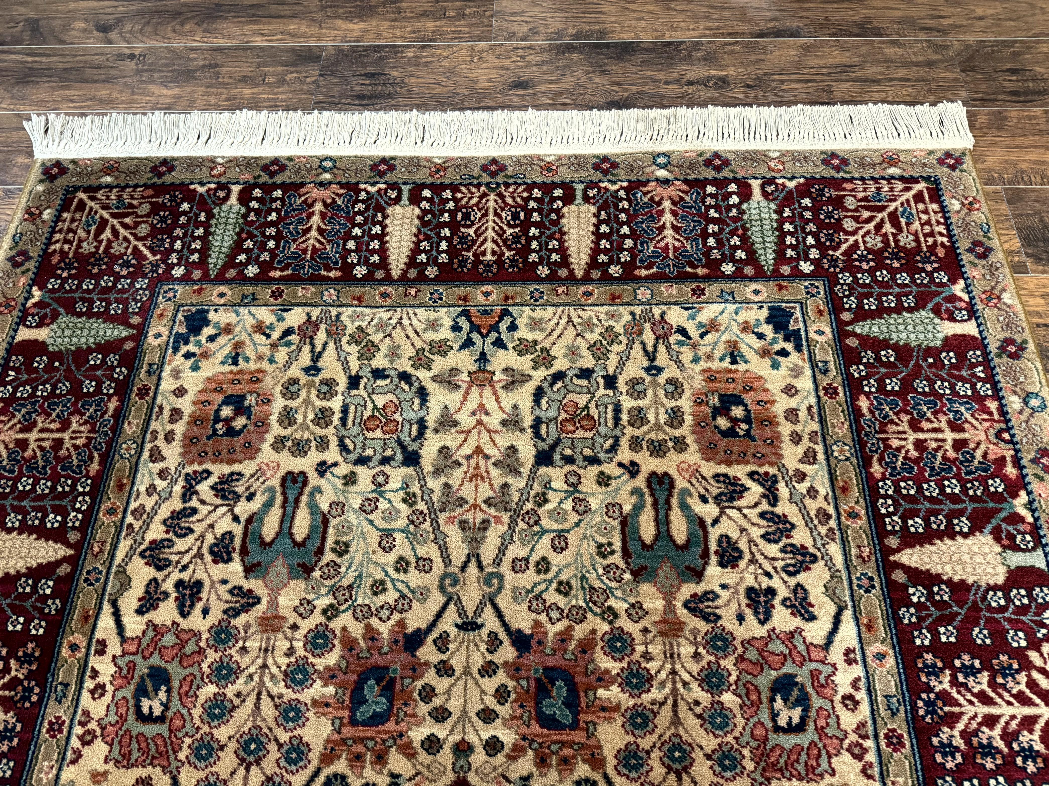 Karastan Rug 5.9 x 9 Samovar Teawash #900-901 Persian Vase Pattern, Wool Karastan Carpet, Traditional Area Rug, Allover Pattern Vintage Rug - Jewel Rugs