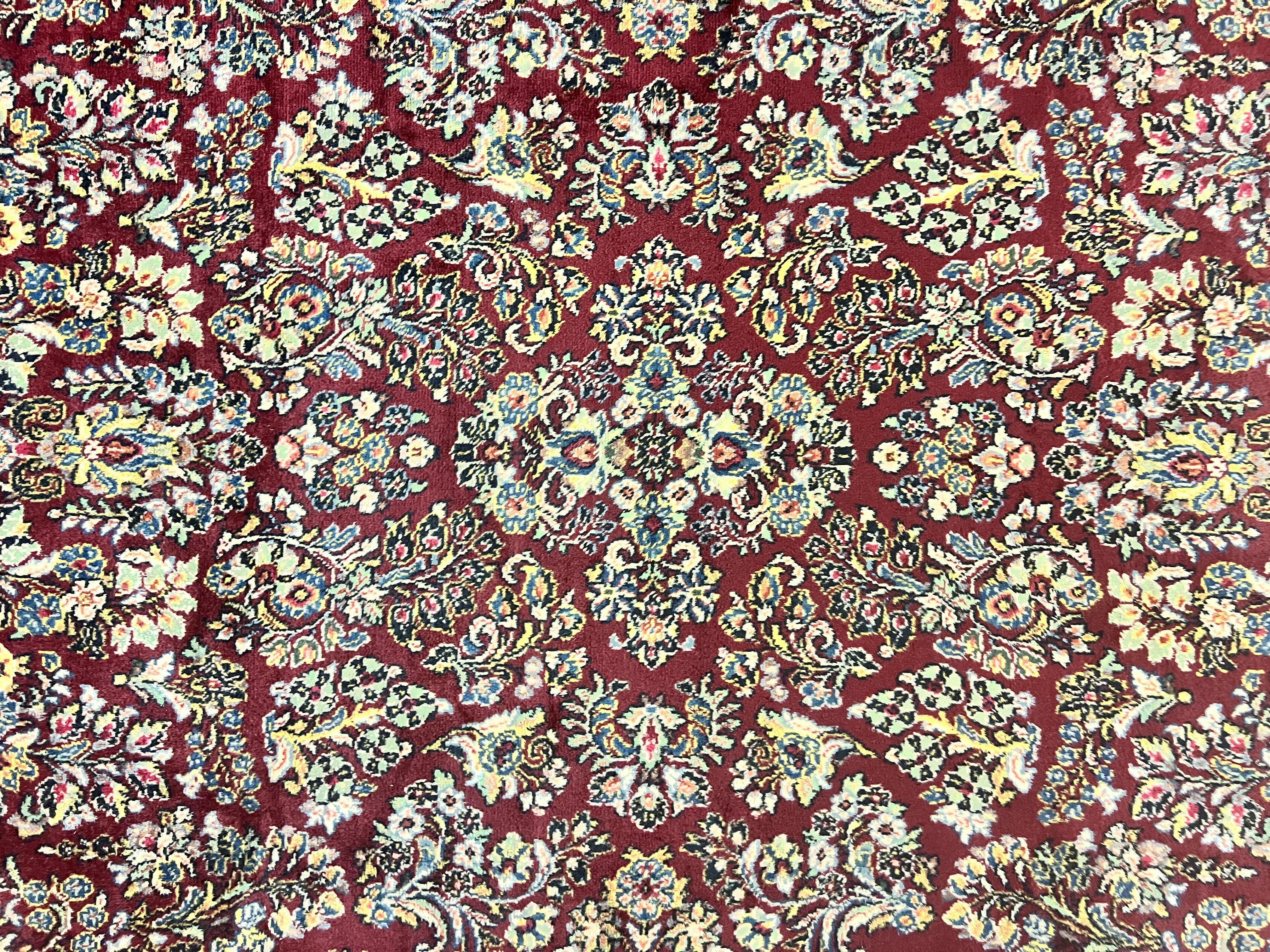 Karastan Rug 9x12 Red Sarouk #785, Wool Karastan Carpet, Discontinued Vintage, Original 700 Series, Karastan Area Rug - Jewel Rugs