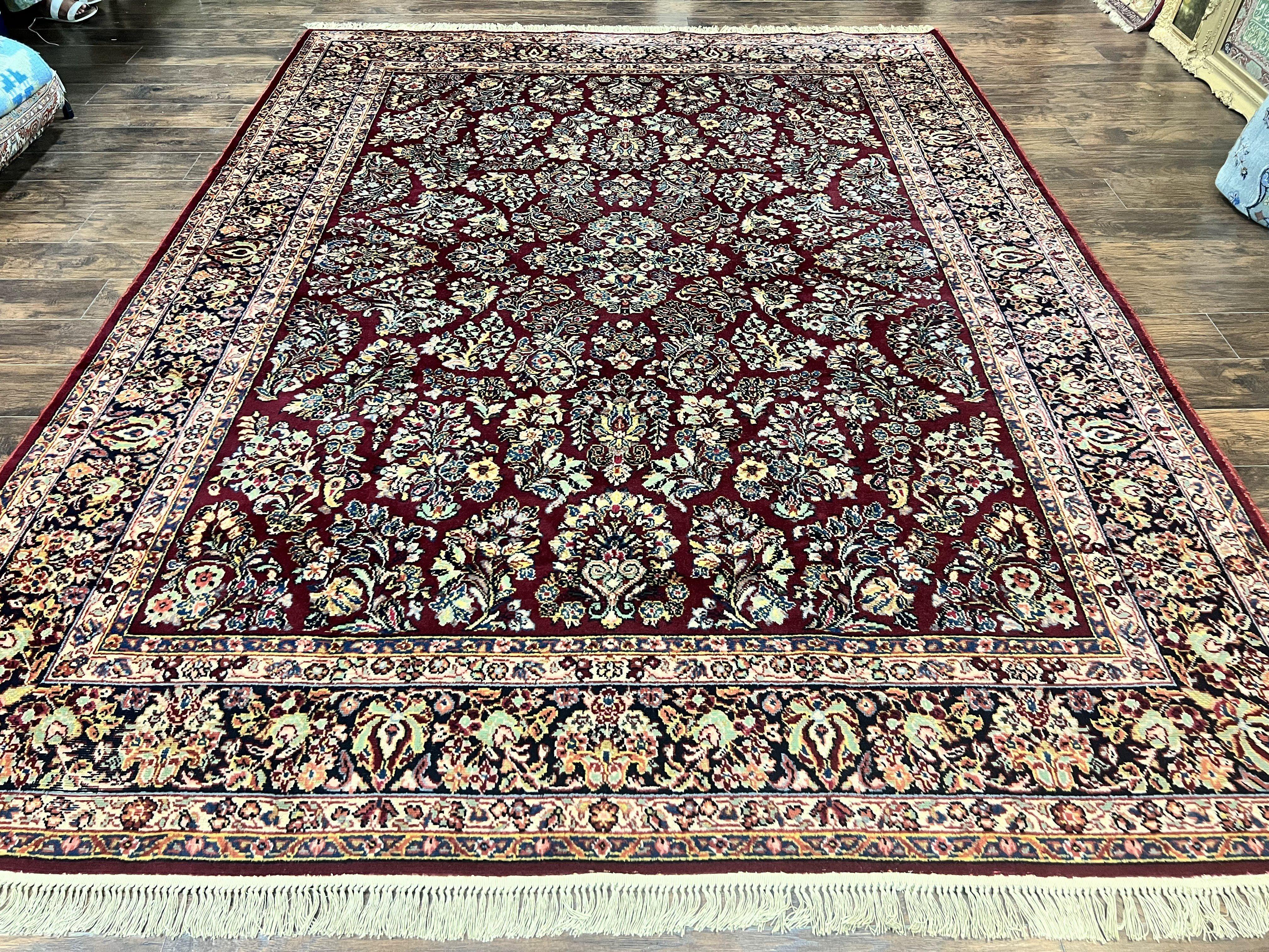 Karastan Rug 9x12 Red Sarouk #785, Wool Karastan Carpet, Discontinued Vintage, Original 700 Series, Karastan Area Rug - Jewel Rugs