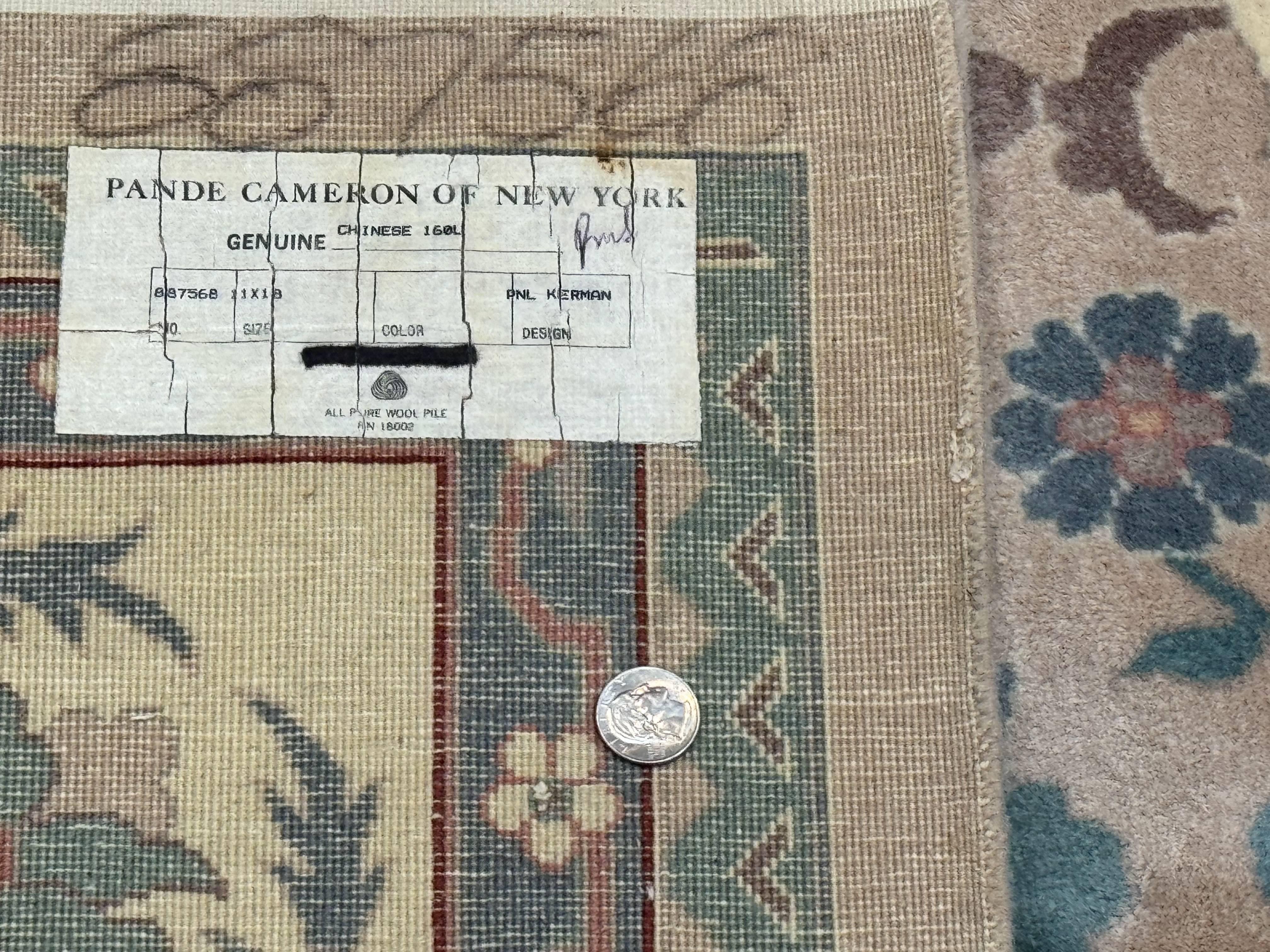 Palace Size Wool Rug 10x18, Sino Persian Kerman Rug, Oversized Hand Knotted Carpet, Light Taupe, Allover Pattern - Jewel Rugs