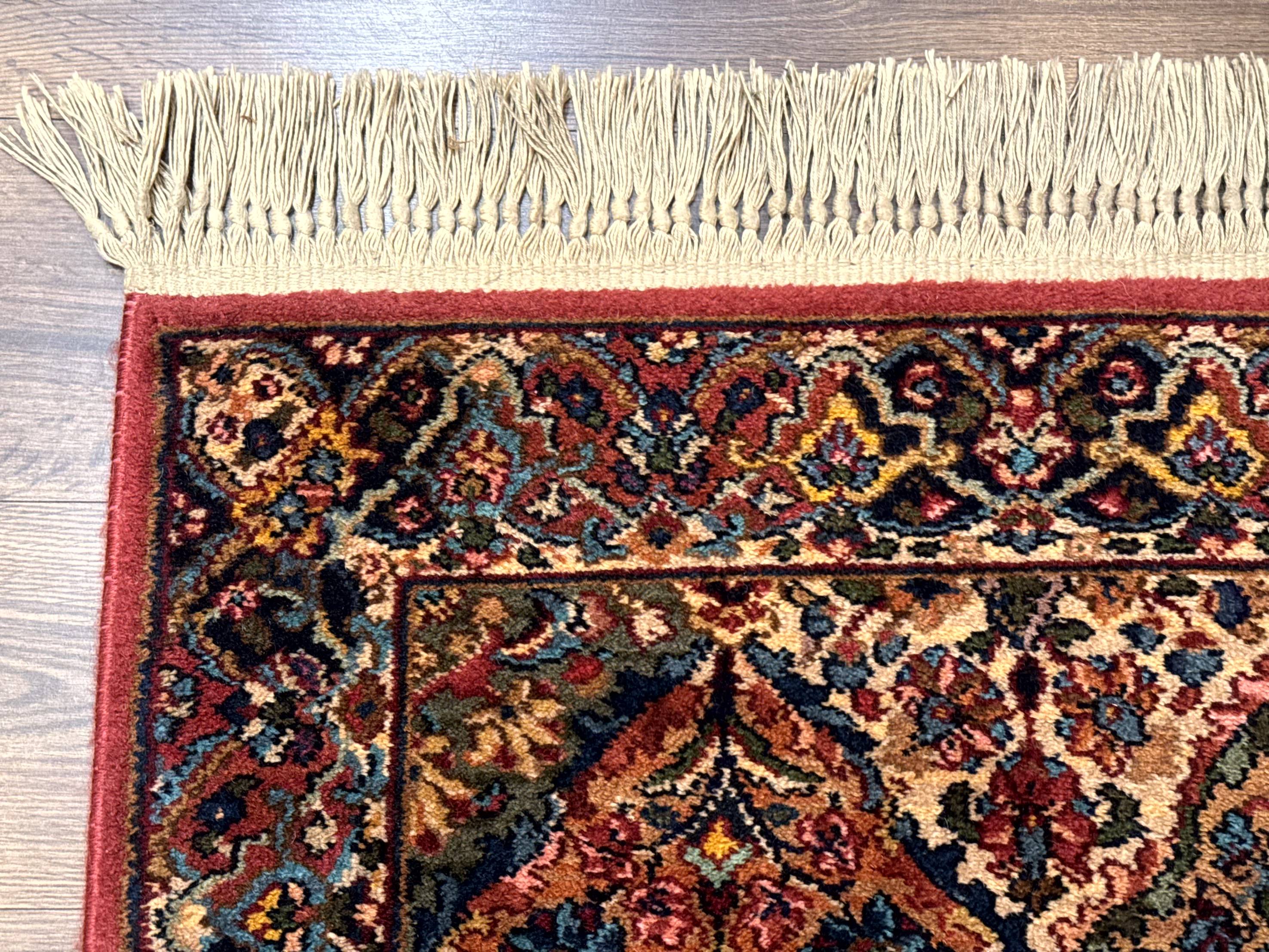 Karastan Rug 3x5 Multicolor Panel Kirman #717, Original 700 Series, Wool Pile, Discontinued - Jewel Rugs