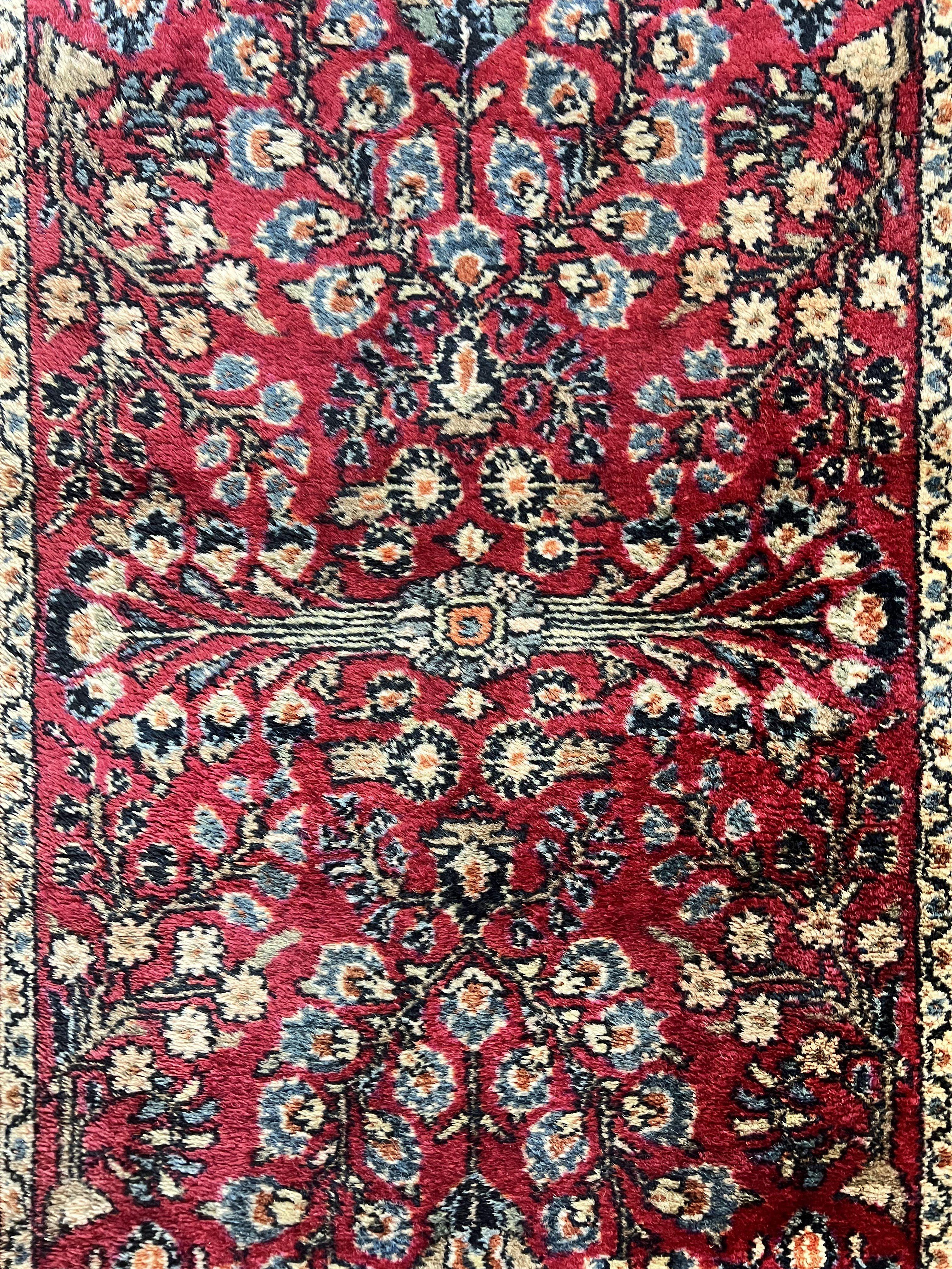 Antique Persian Runner Rug 2.6 x 10, Persian Hamadan Lilian Rug, Floral Wool Handmade 1920s Sarouk Carpet, Rug for Hallway, 10ft Runner - Jewel Rugs