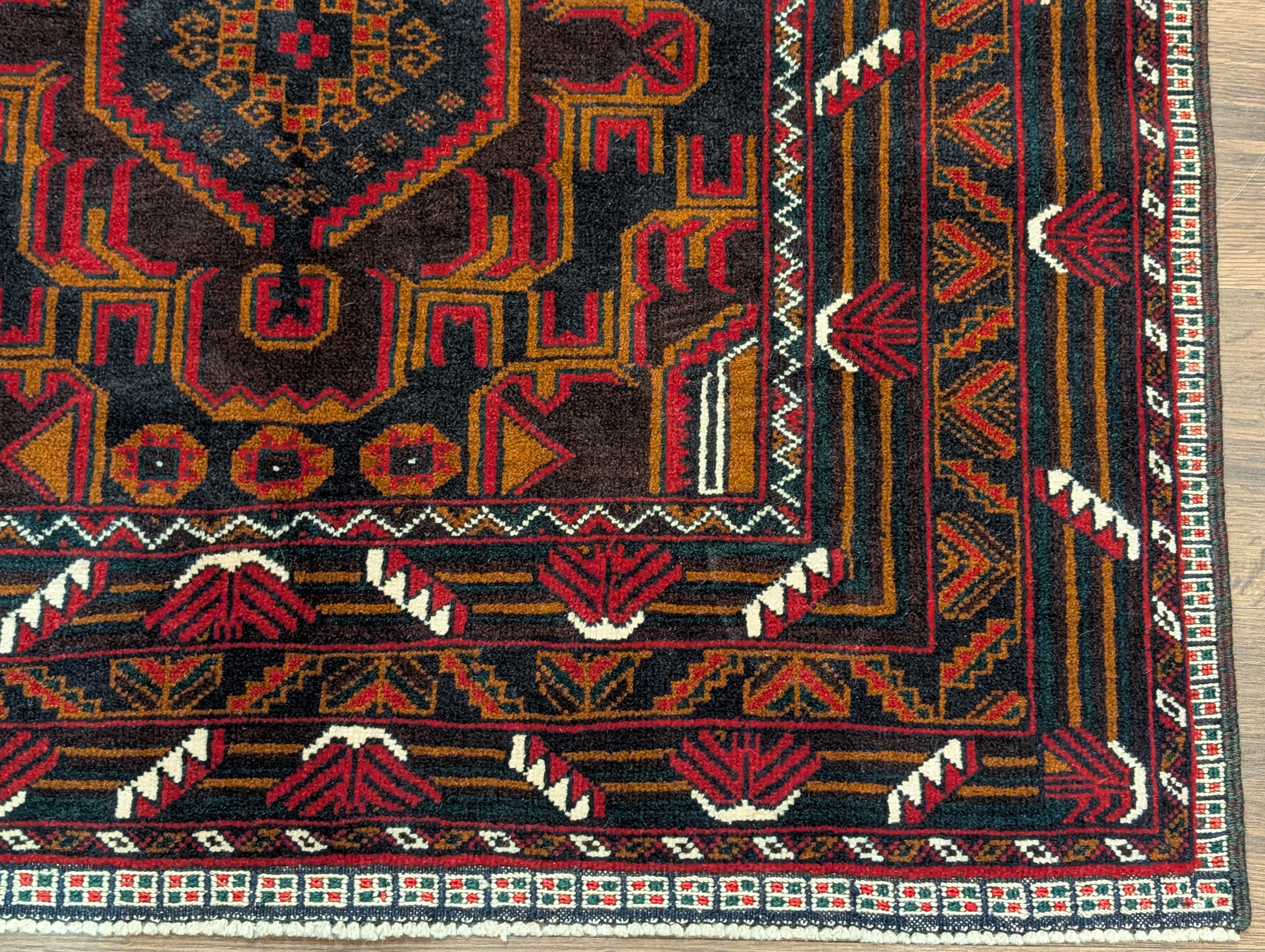 Afghan Baluch Rug 4x6, Handmade, Tribal, Geometric, New - Jewel Rugs